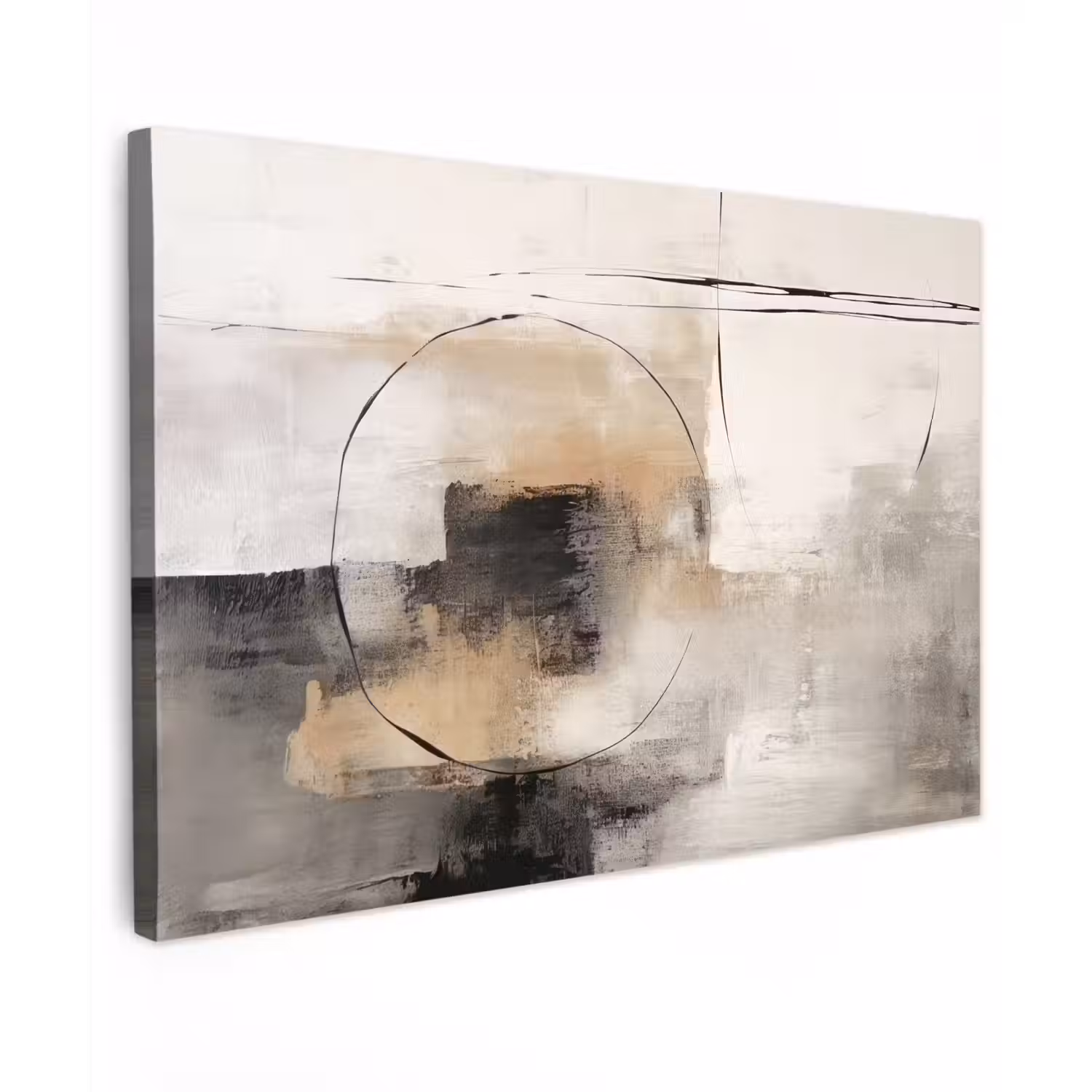 Kunst - Abstract - Grijs - Industrieel canvas 2cm klein -z3d