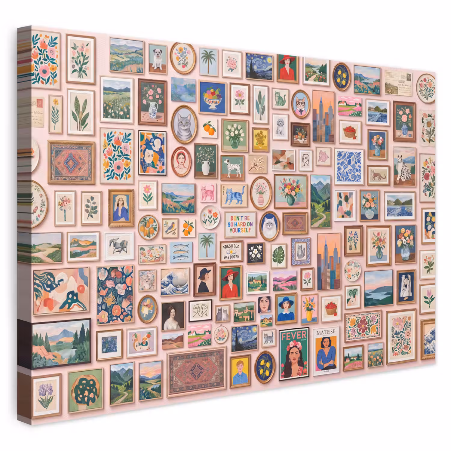 Kunst - Collectie - Decoratie - Modern - Kleurrijk canvas 2cm klein -3d