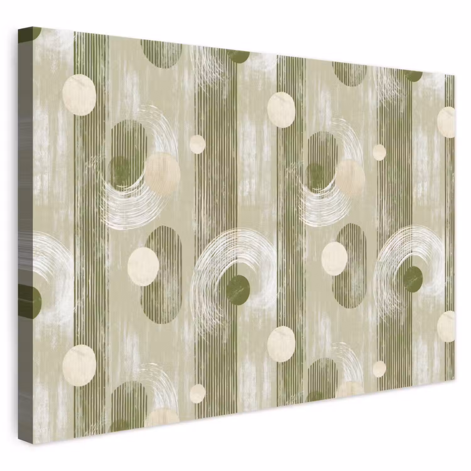 Artistiek - Modern - Groen canvas 2cm klein 34 -3d