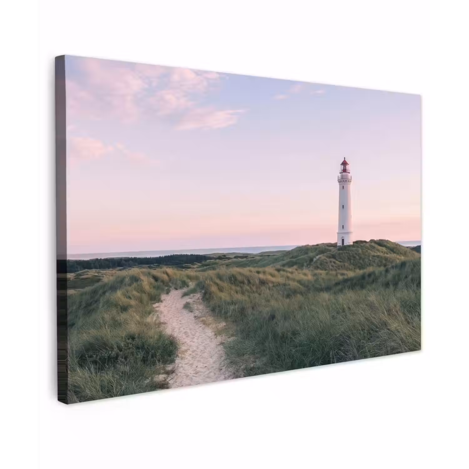 Vuurtoren - Duinlandschap - Zee canvas 2cm klein -z3d