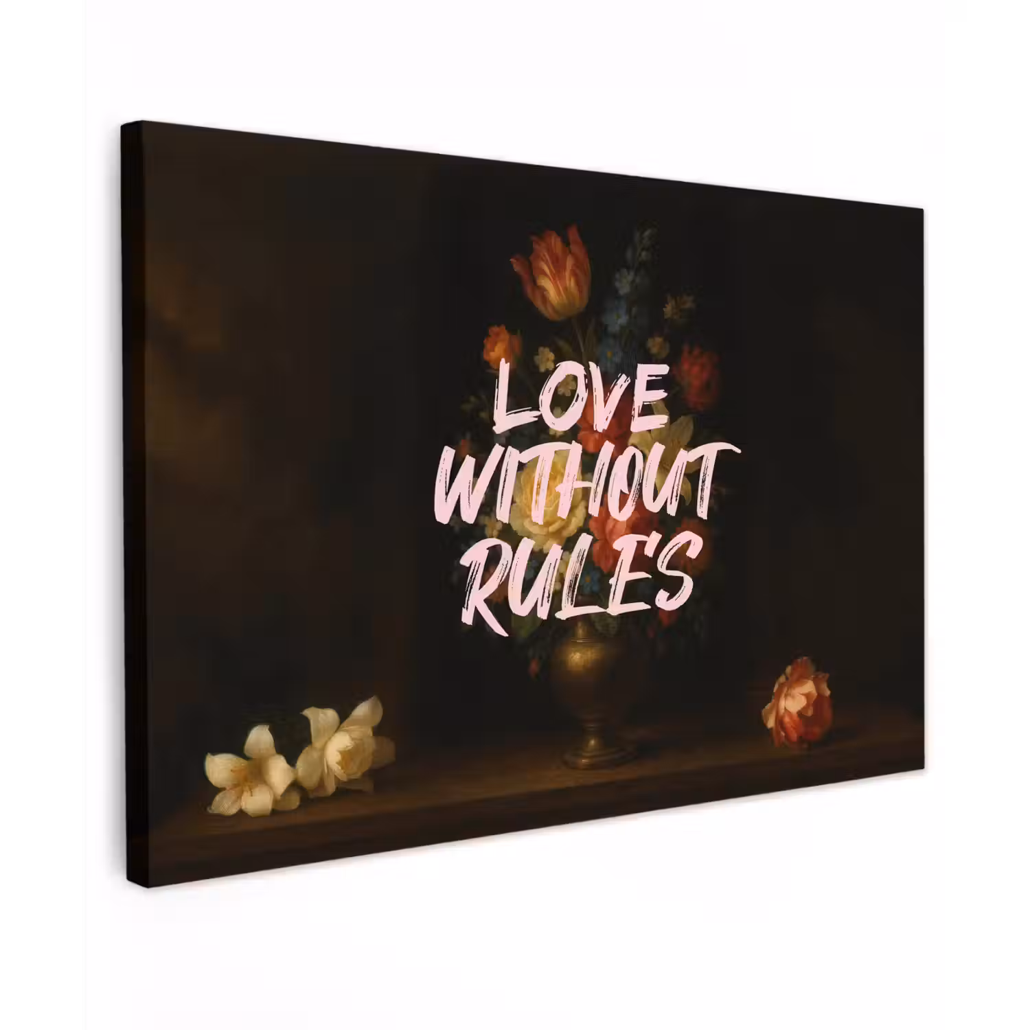 Liefde - Modern - Bloemen canvas 2cm klein -z3d