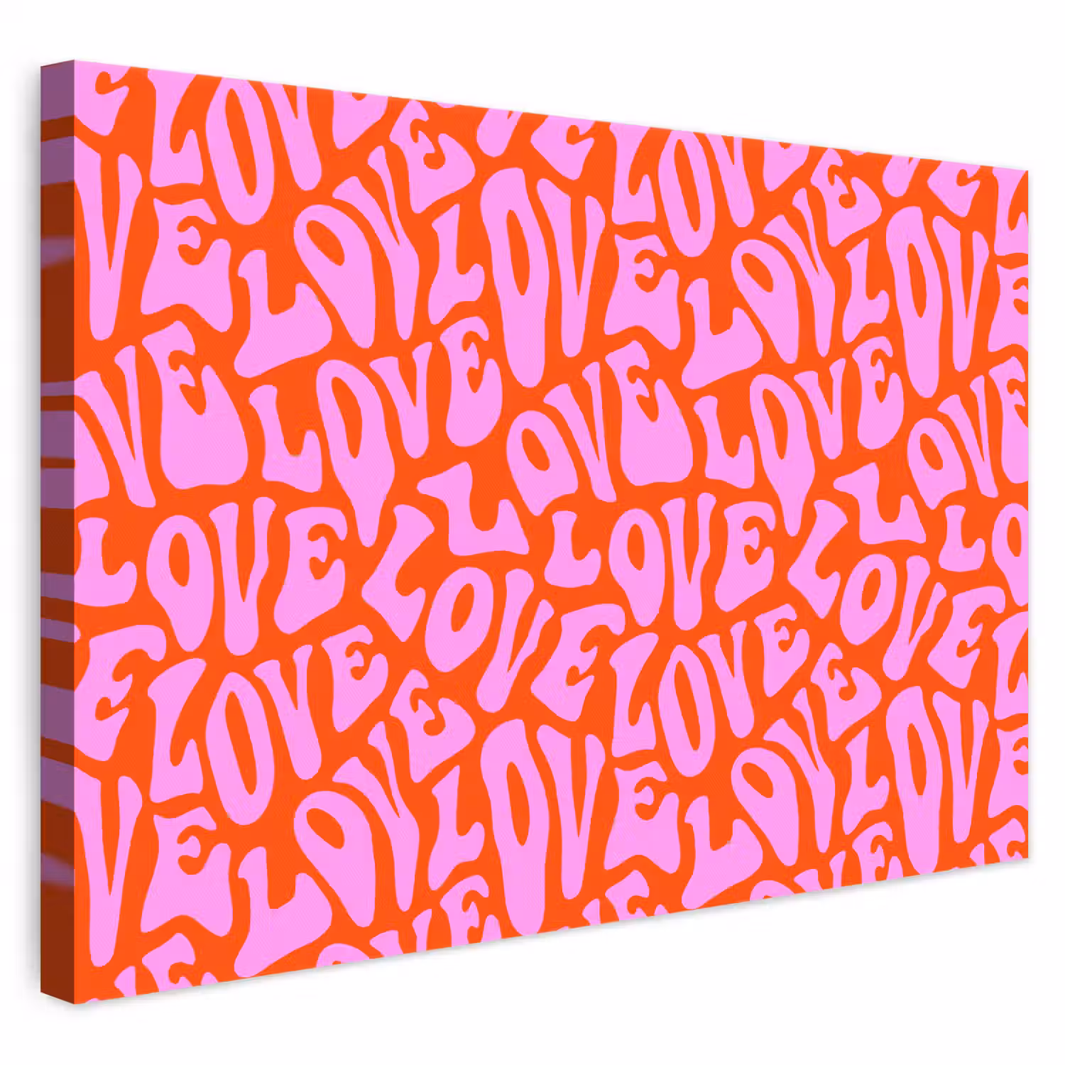 Love - Roze - Valentijn - Rood canvas 2cm klein 34 -3d