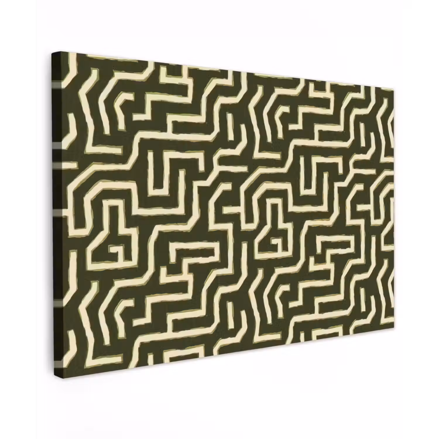 Lijnen - Abstract - Groen canvas 2cm klein 34 -z3d