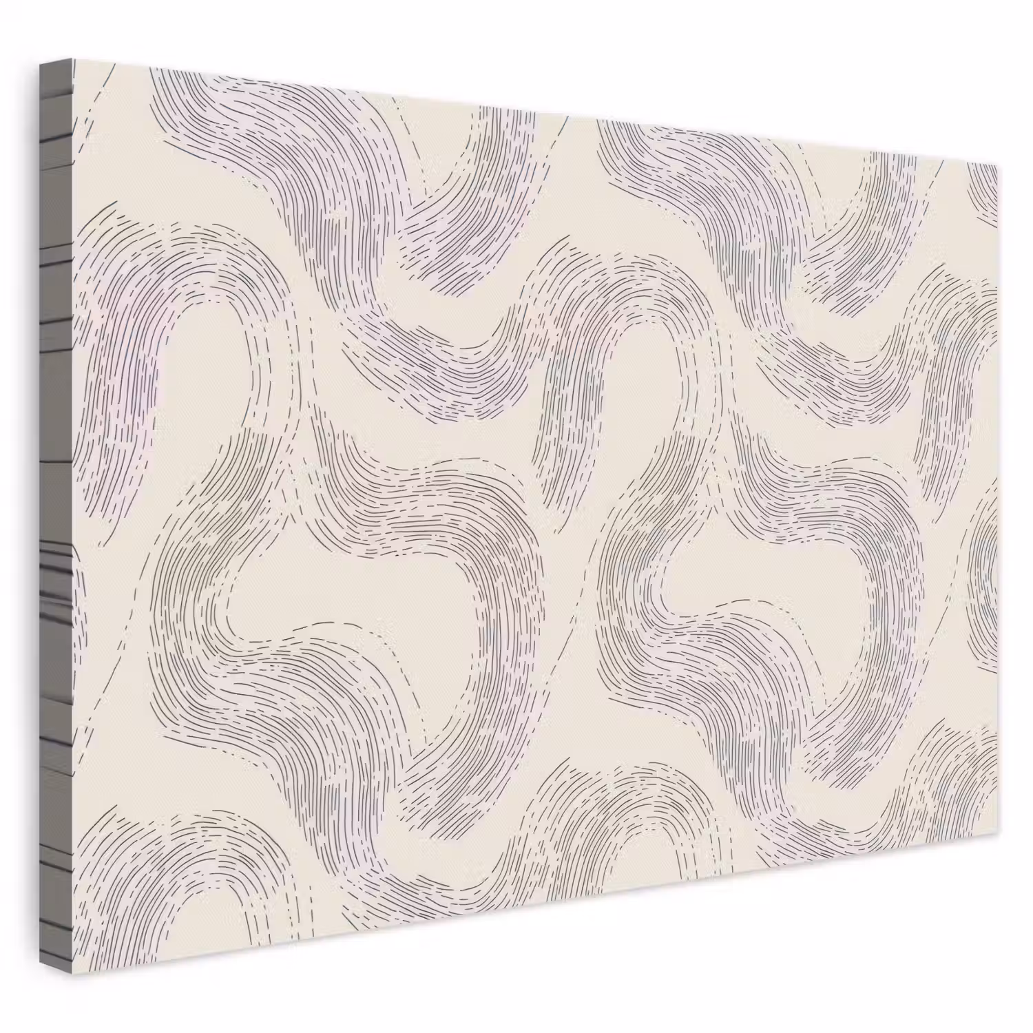 Lijnen - Patroon - Beige - Minimalistisch canvas 2cm klein 34 -3d