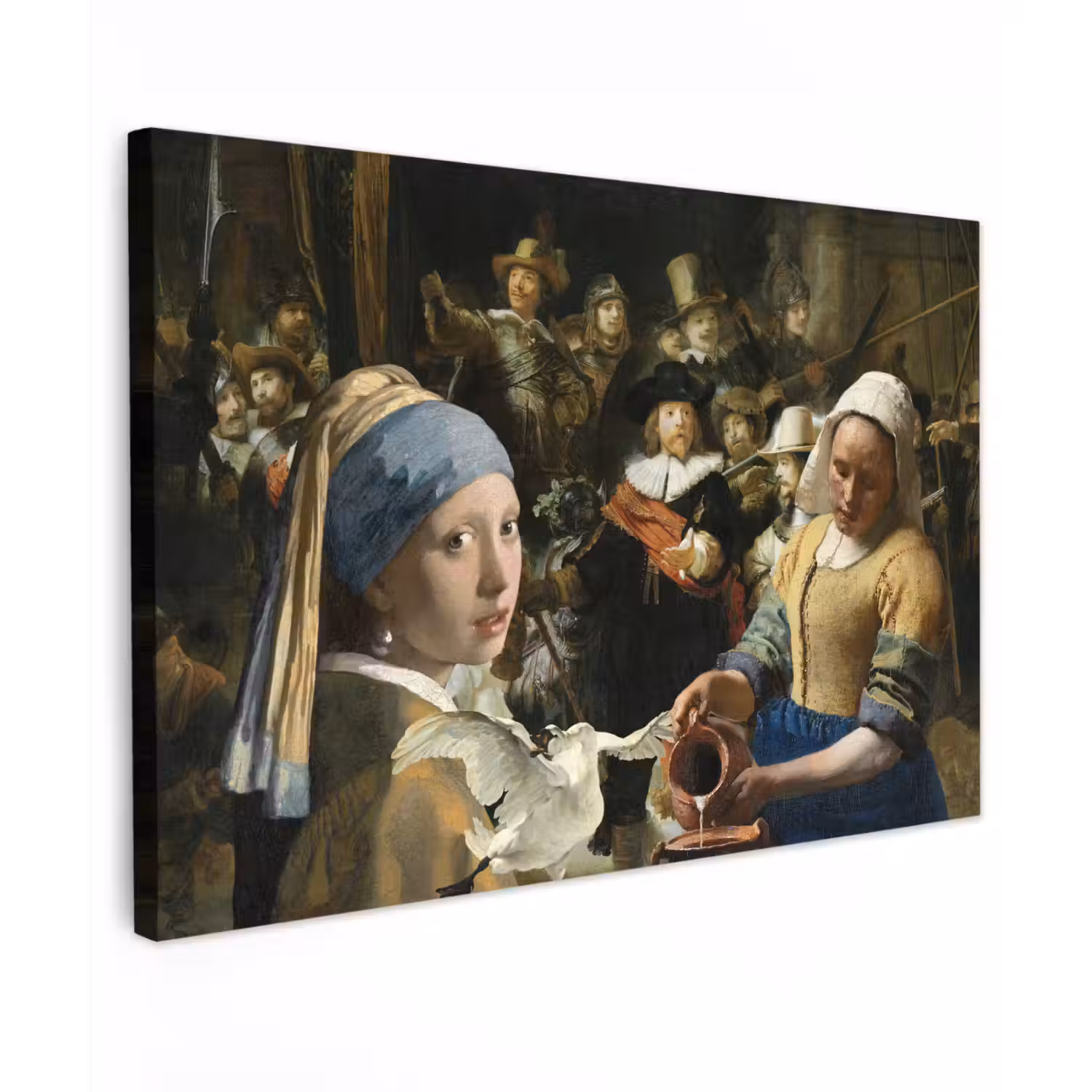 Schilderij - Oude Meesters - Zwaan canvas 2cm klein -z3d