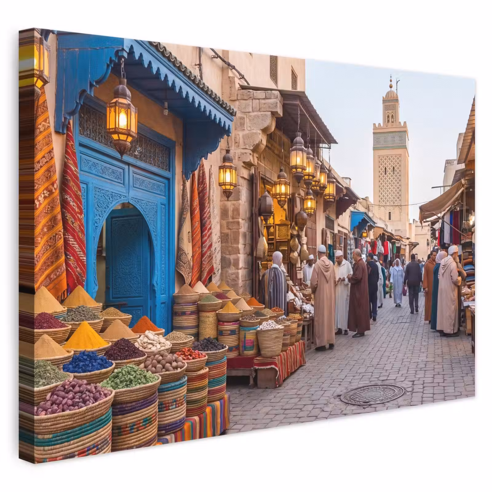Leinwandbild - Markt – Orientalisch – Farbenfroh - Markt - Oosters - Kleurrijk canvas 2cm klein