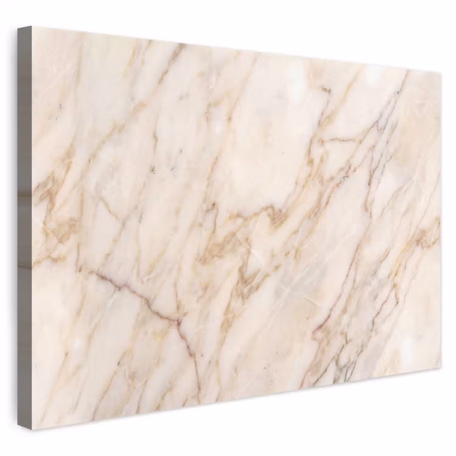 Marmer - Ader - Abstract - Wit - Goud canvas 2cm klein -3d