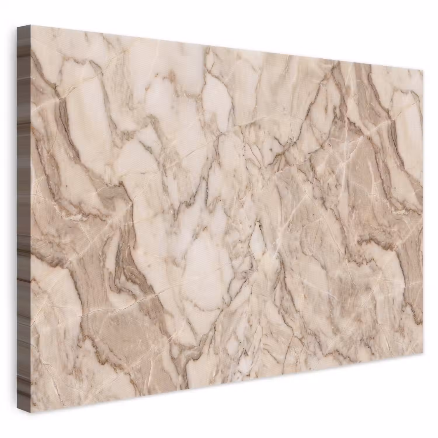 Marmer - Aderen - Textuur - Beige - Modern canvas 2cm klein -3d
