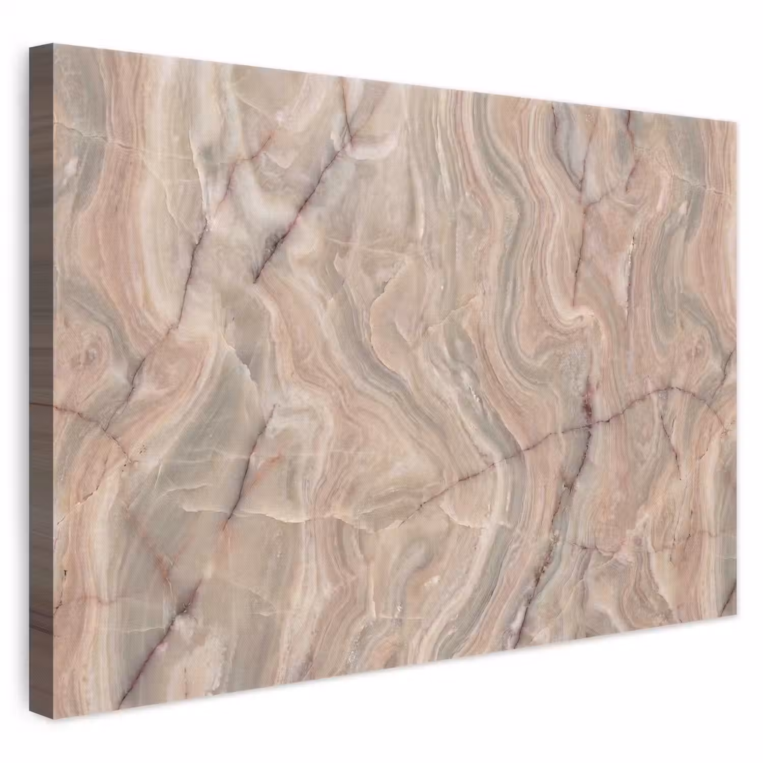 Marmer - Patroon - Abstract - Beige - Groen canvas 2cm klein -3d