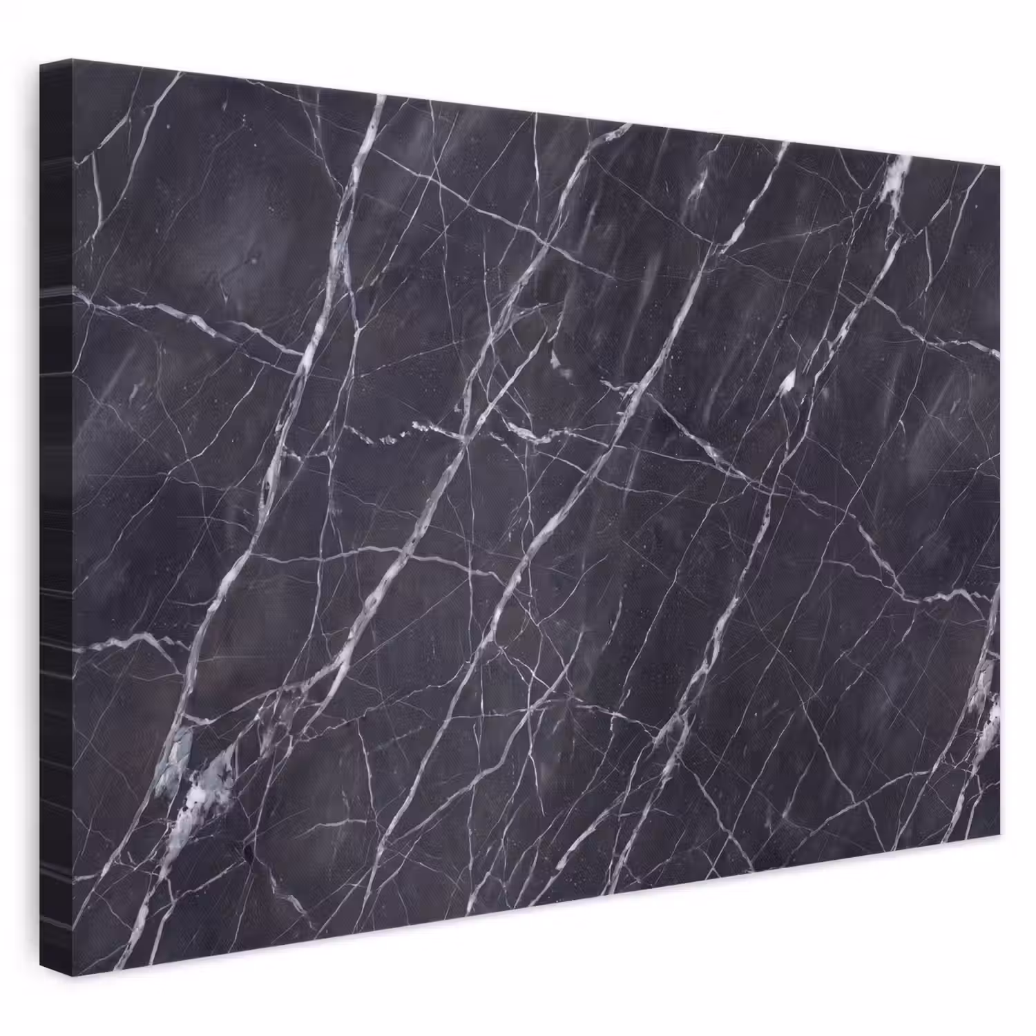Marmer - Patroon - Modern - Zwart - Wit canvas 2cm klein -3d