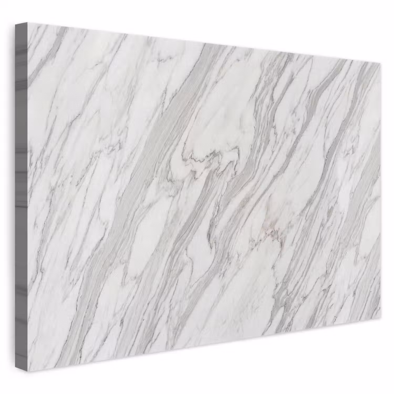 Marmer - Wit - Grijs - Structuur - Modern canvas 2cm klein -3d