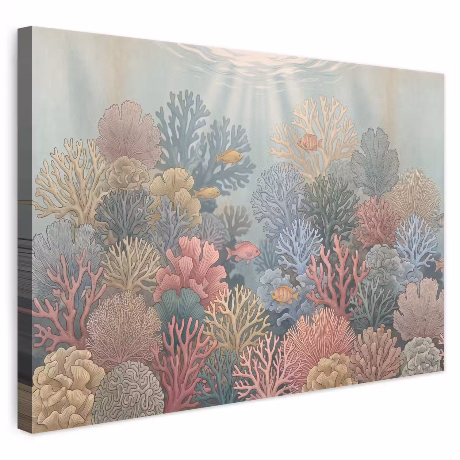 Zee - Koraal - Vis - Natuur - Kleurrijk canvas 2cm klein -3d
