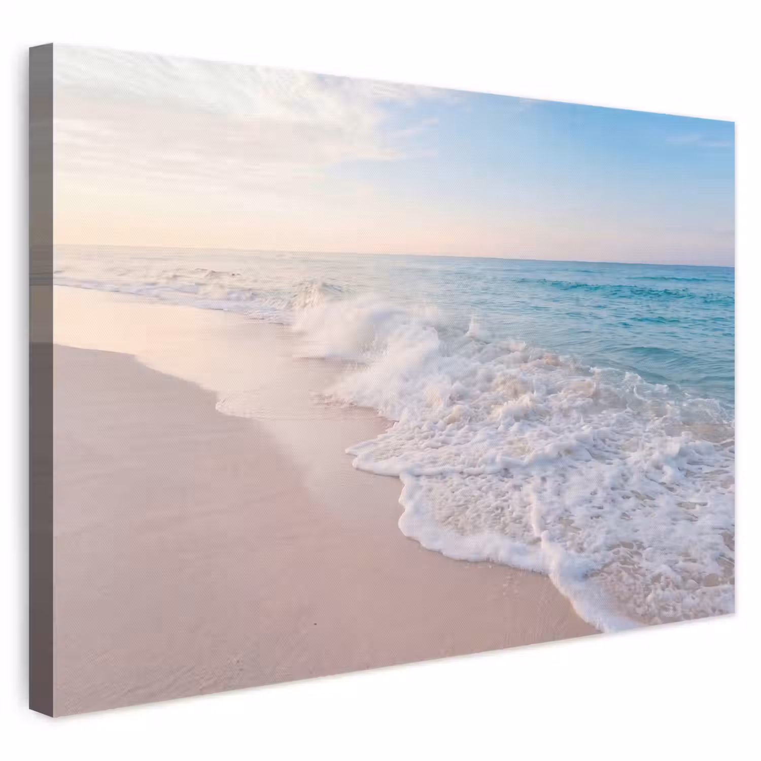 Zee - Golven - Strand - Natuur - Wit canvas 2cm klein -3d
