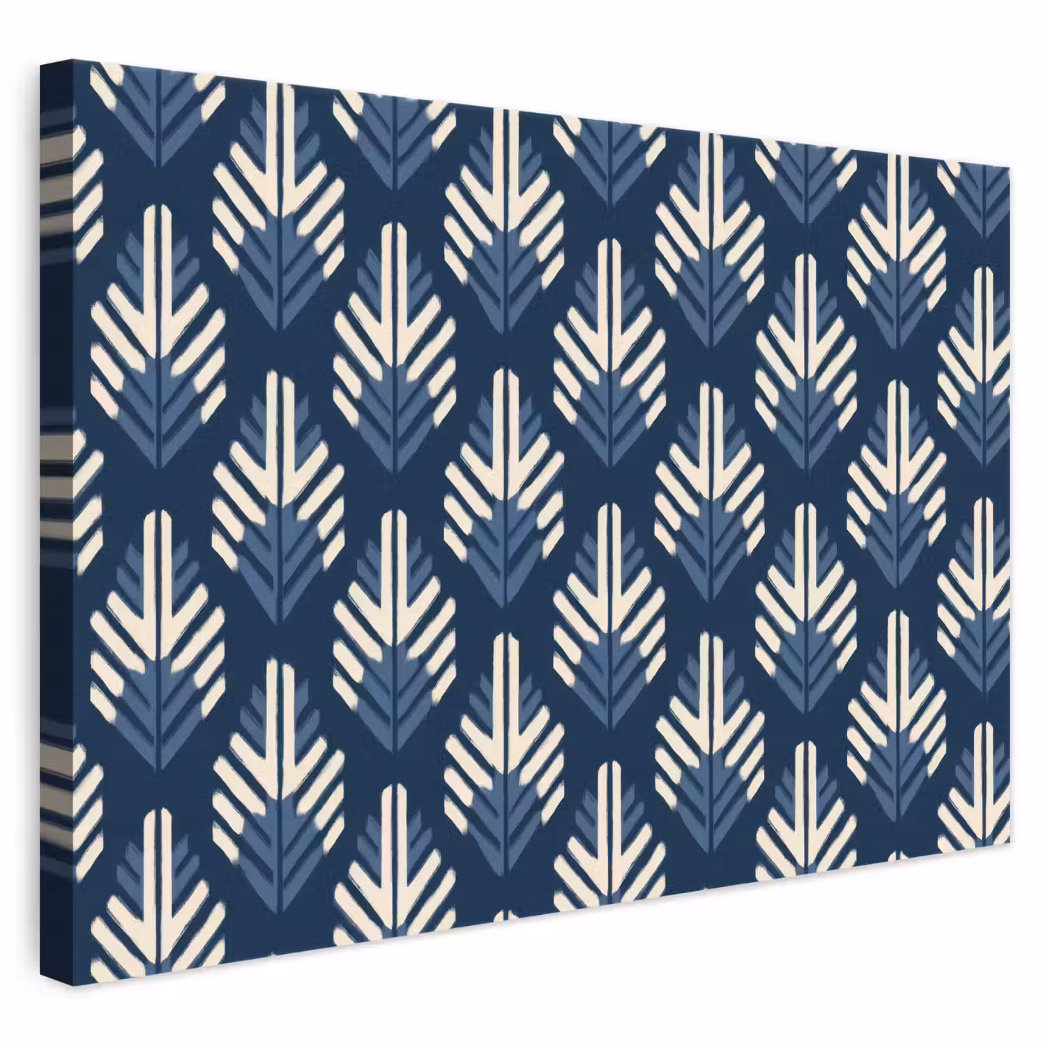 Modern - Patroon - Blauw canvas 2cm klein 34 -3d