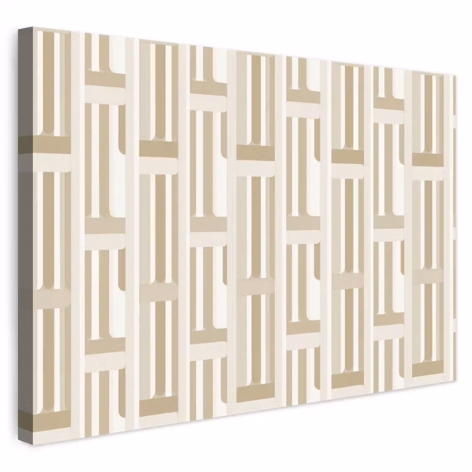 Modern - Geometrisch - Beige canvas 2cm klein 34 -3d