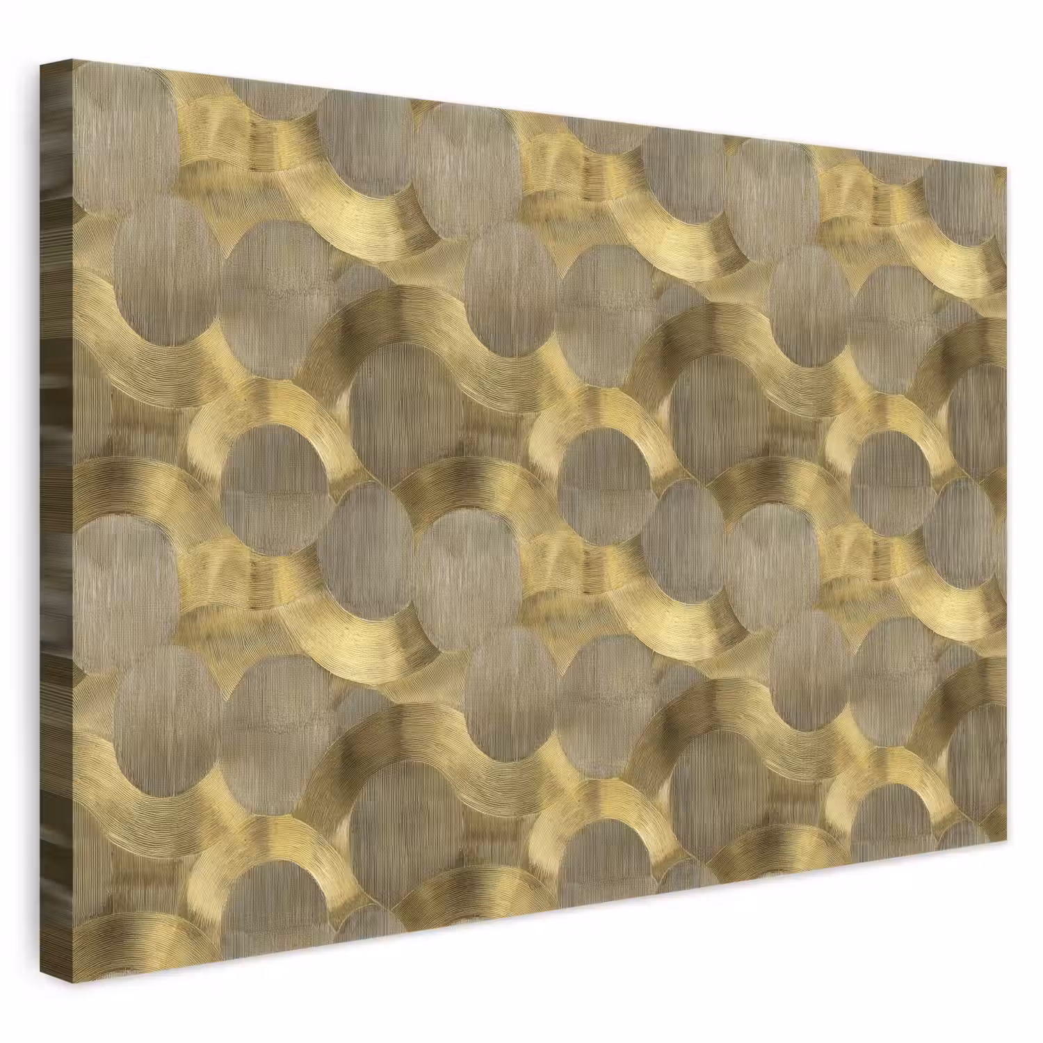 Modern - Geometrisch - Goud canvas 2cm klein 34 -3d