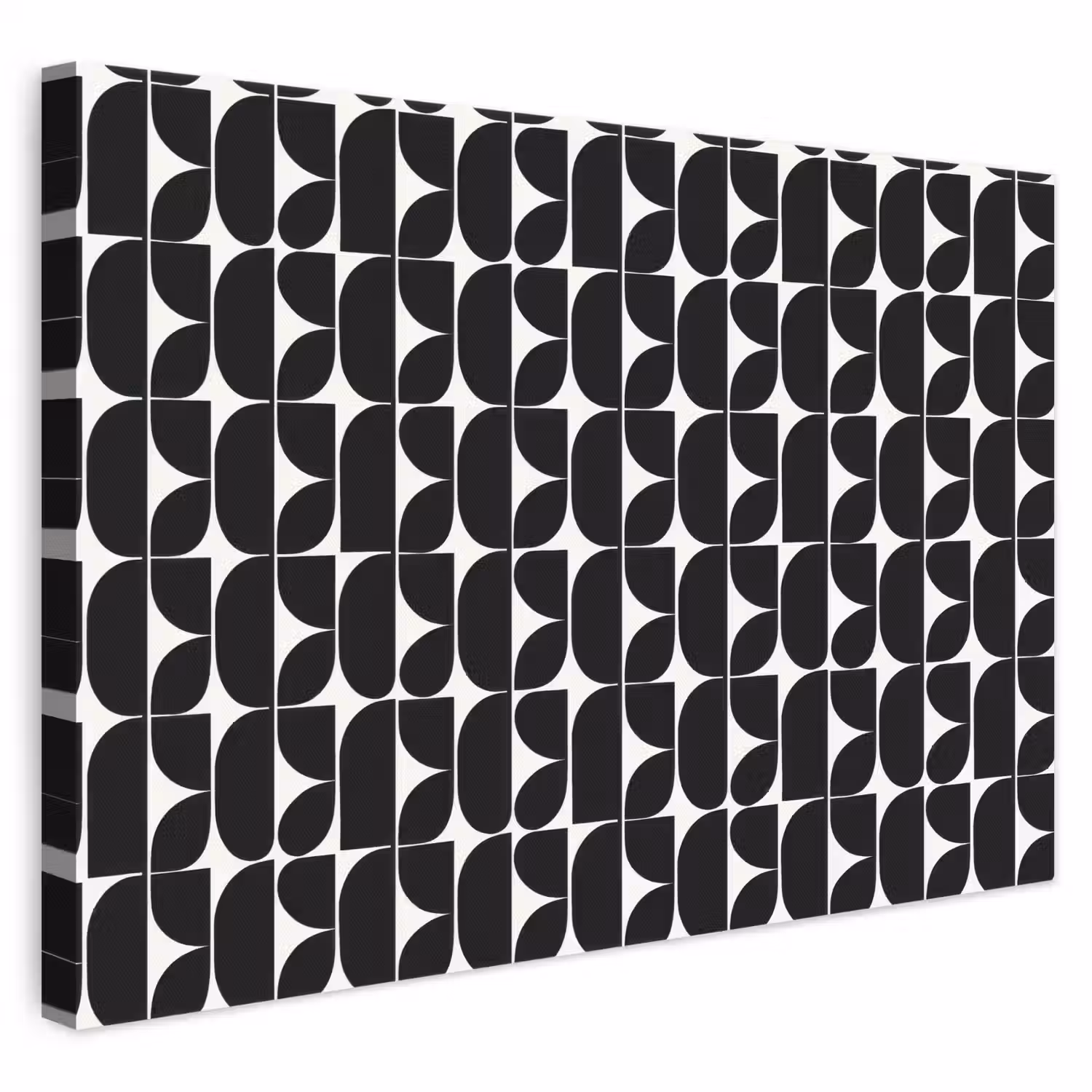 Modern - Geometrisch - Zwart canvas 2cm klein 34 -3d