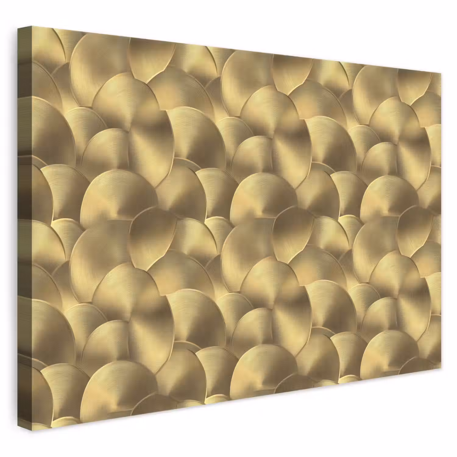 Modern - Cirkel - Goud canvas 2cm klein 34 -3d