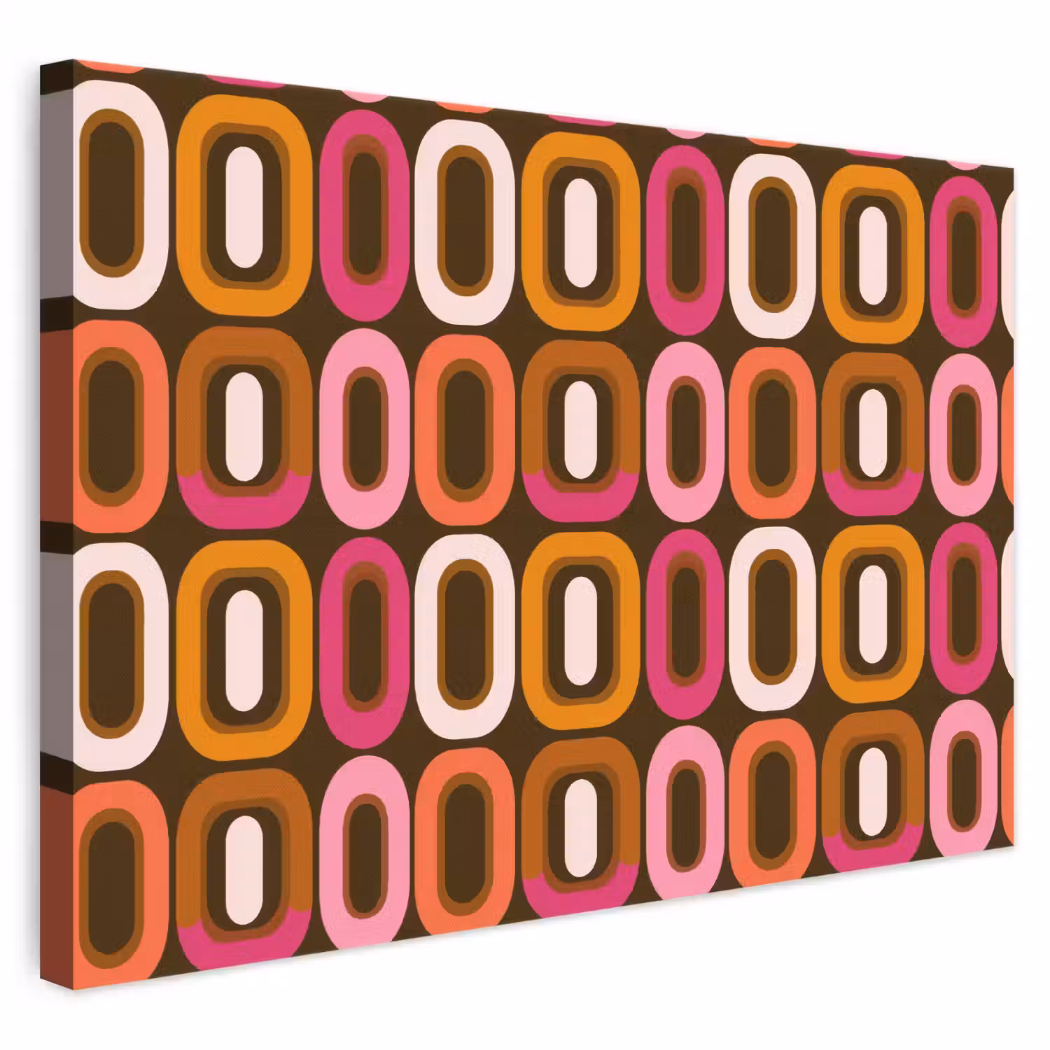 Modern - Retro - Kleurrijk canvas 2cm klein 34 -3d