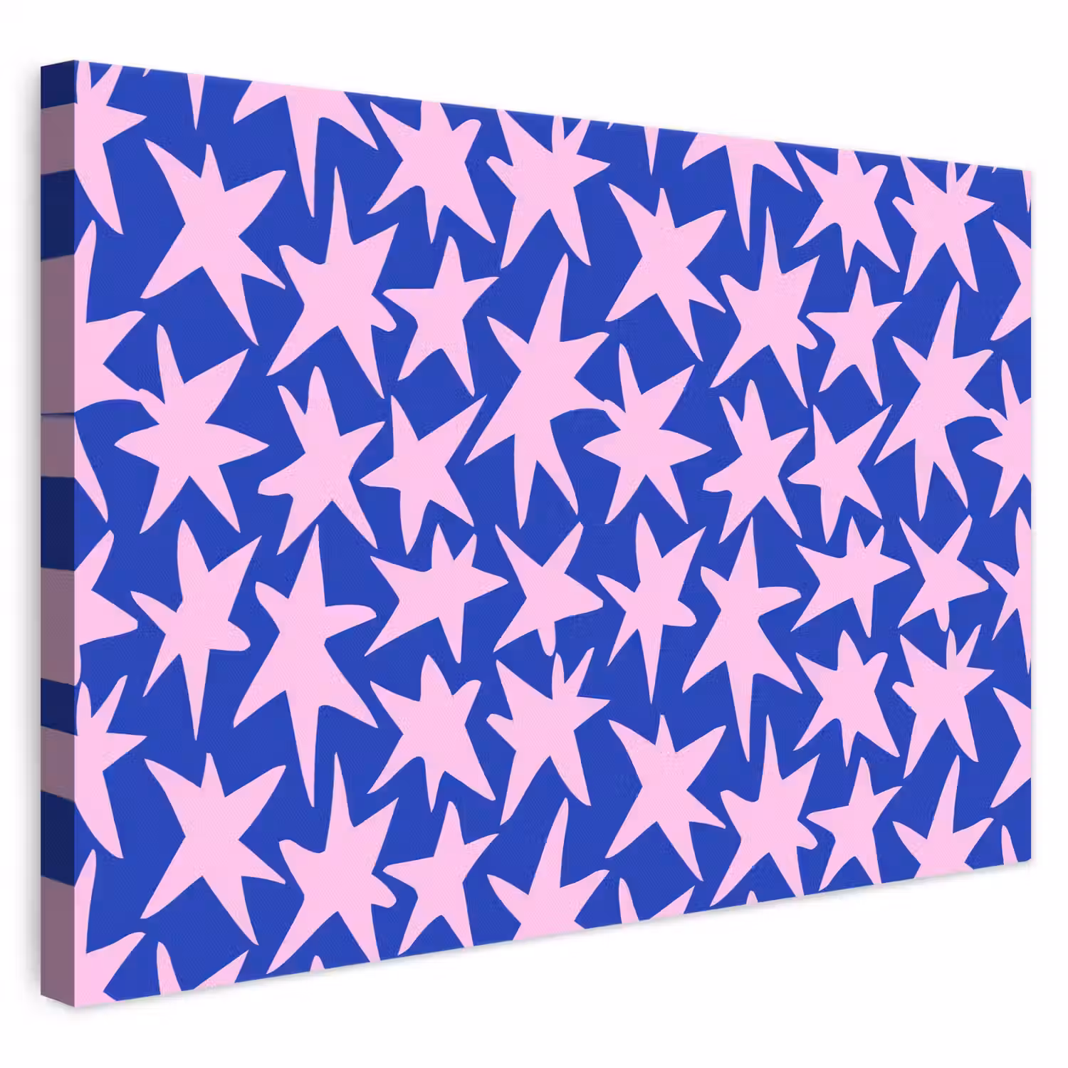 Modern - Sterren - Blauw canvas 2cm klein 34 -3d