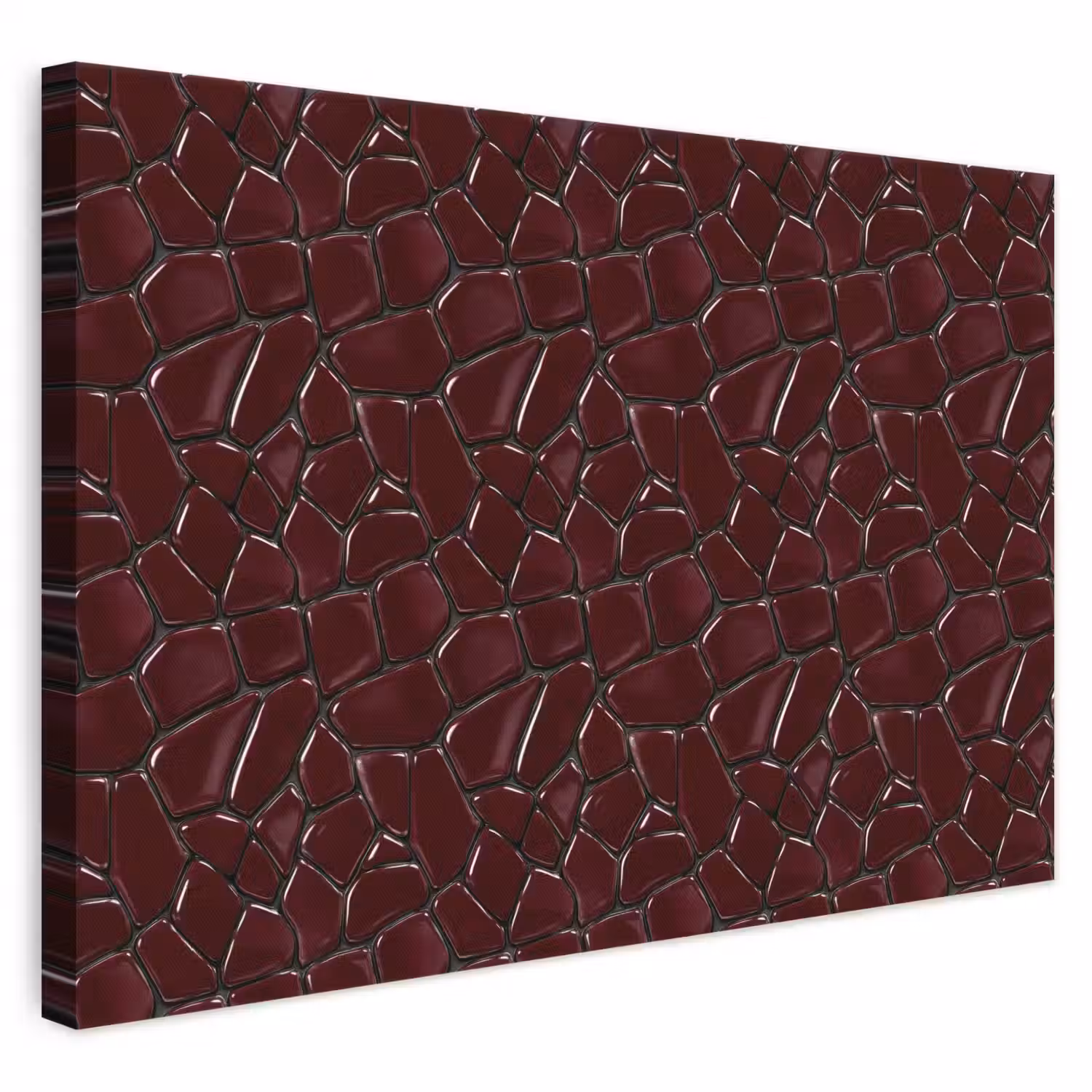 Mozaïek - Tegel - Bordeauxrood canvas 2cm klein 34 -3d