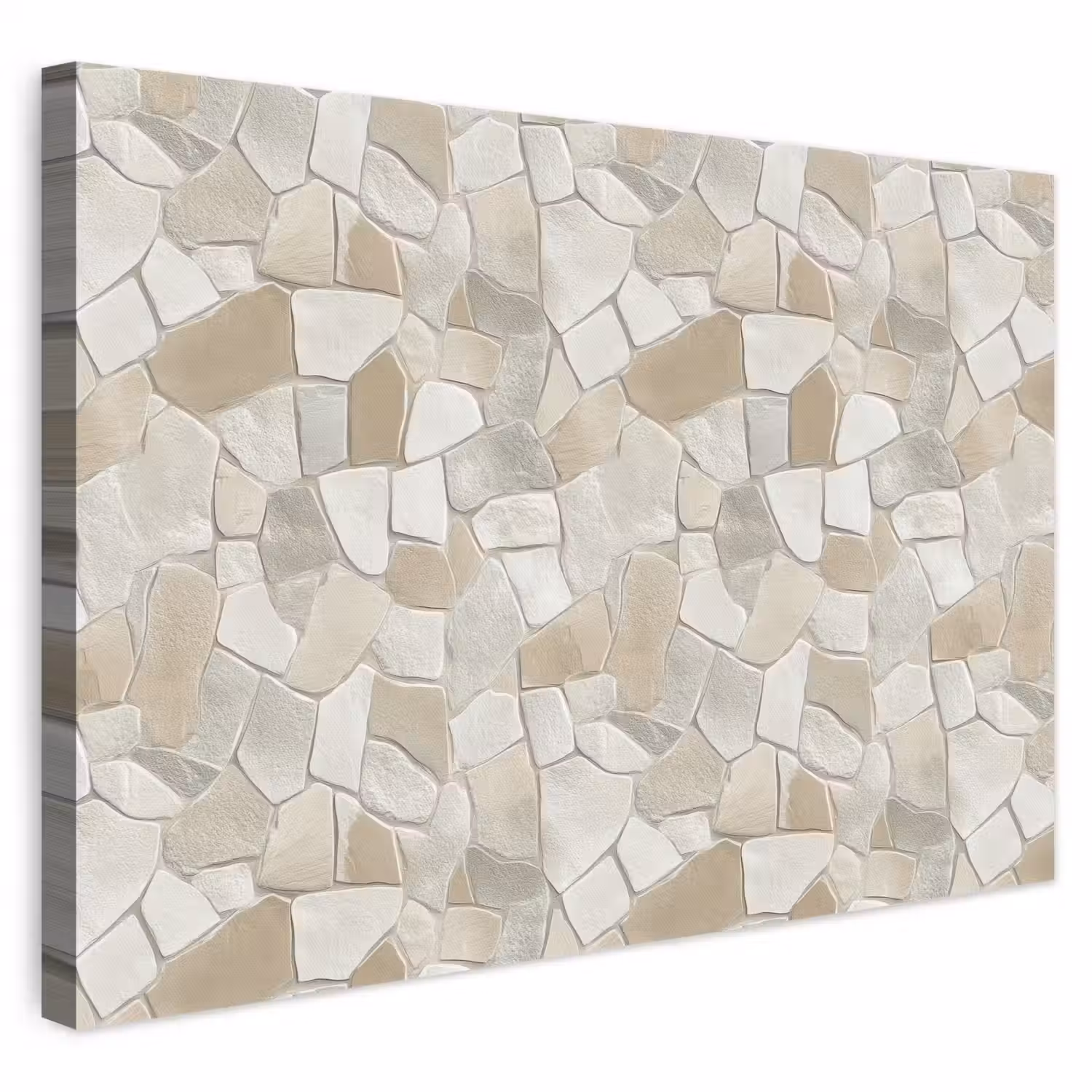 Mozaïek - Stenen - Beige canvas 2cm klein 34 -3d