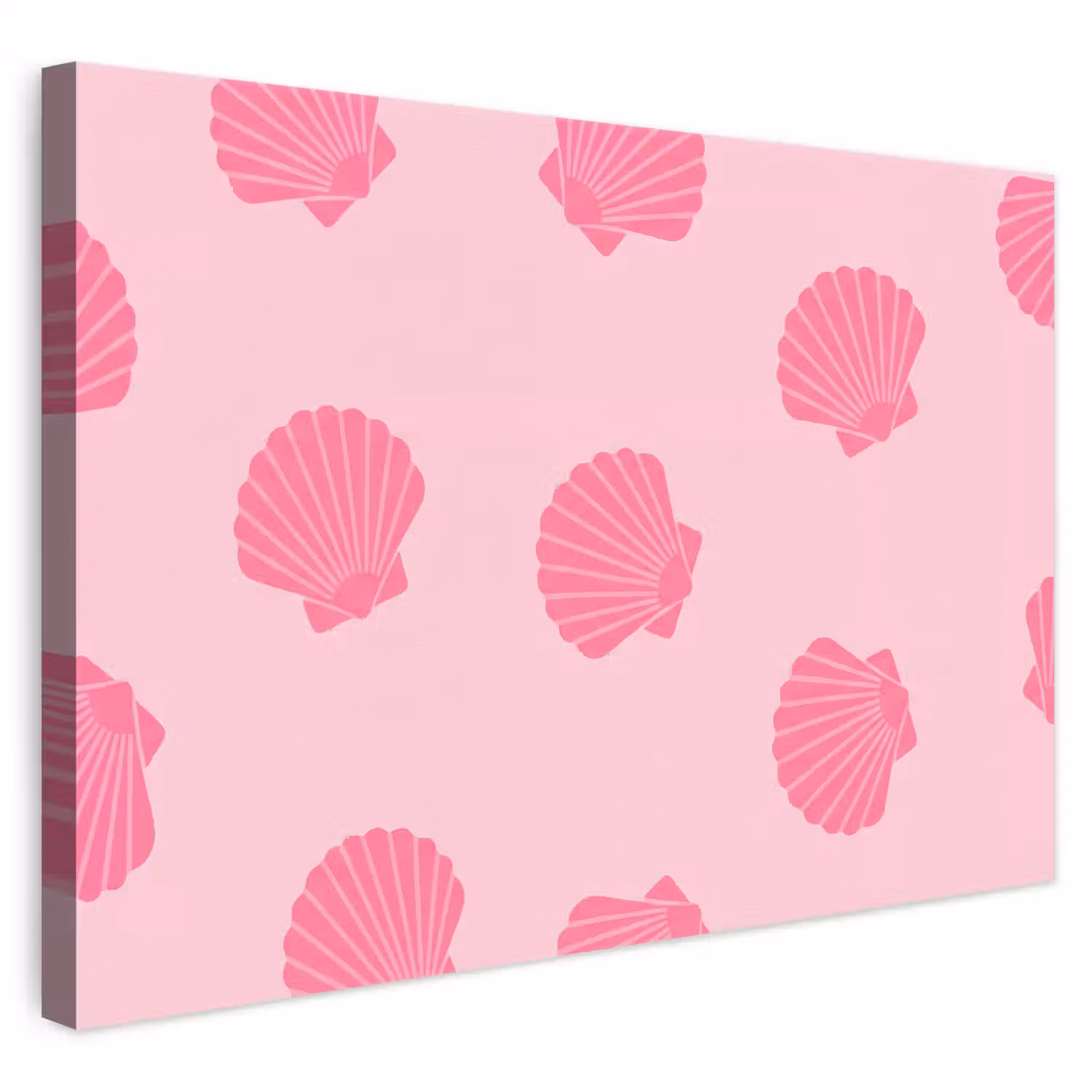 Schelp - Patroon - Zee - Modern - Roze canvas 2cm klein -3d