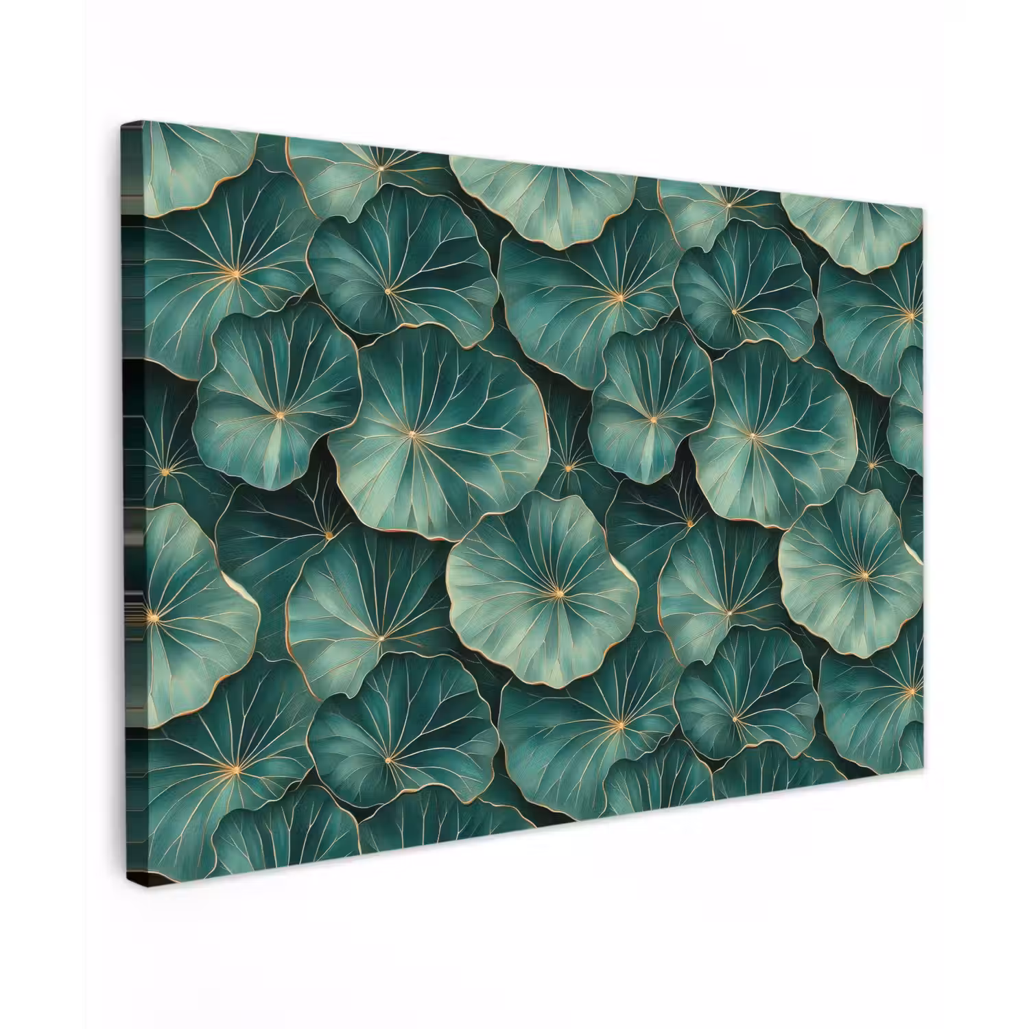 Patroon - Bladeren - Groen canvas 2cm klein 34 -z3d