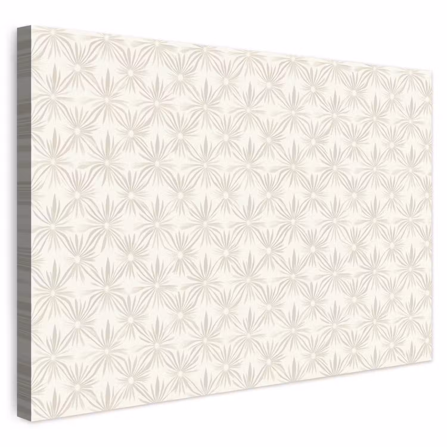 Patroon - Bloemen - Beige canvas 2cm klein 34 -3d