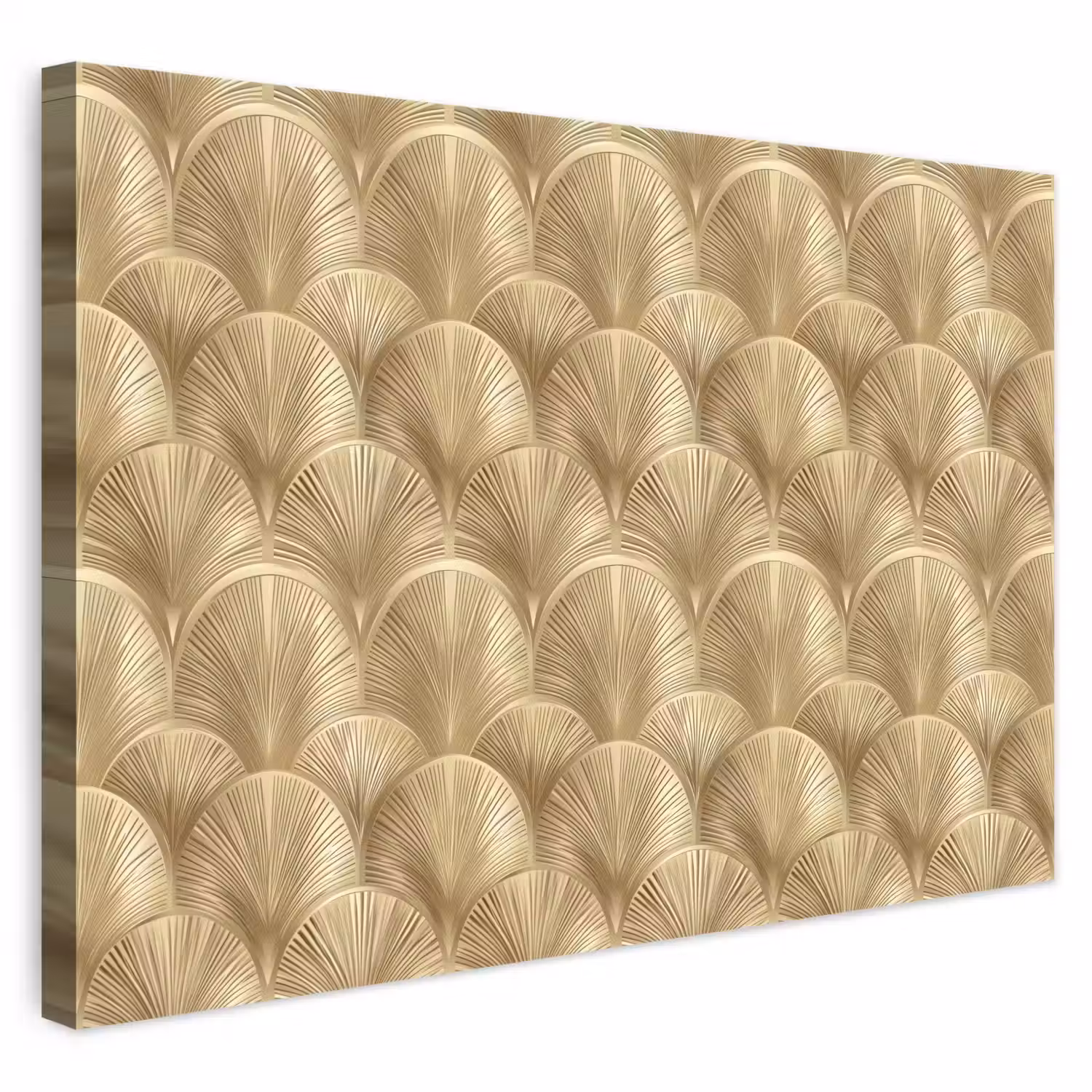Patroon - Waaier - Goud canvas 2cm klein 34 -3d