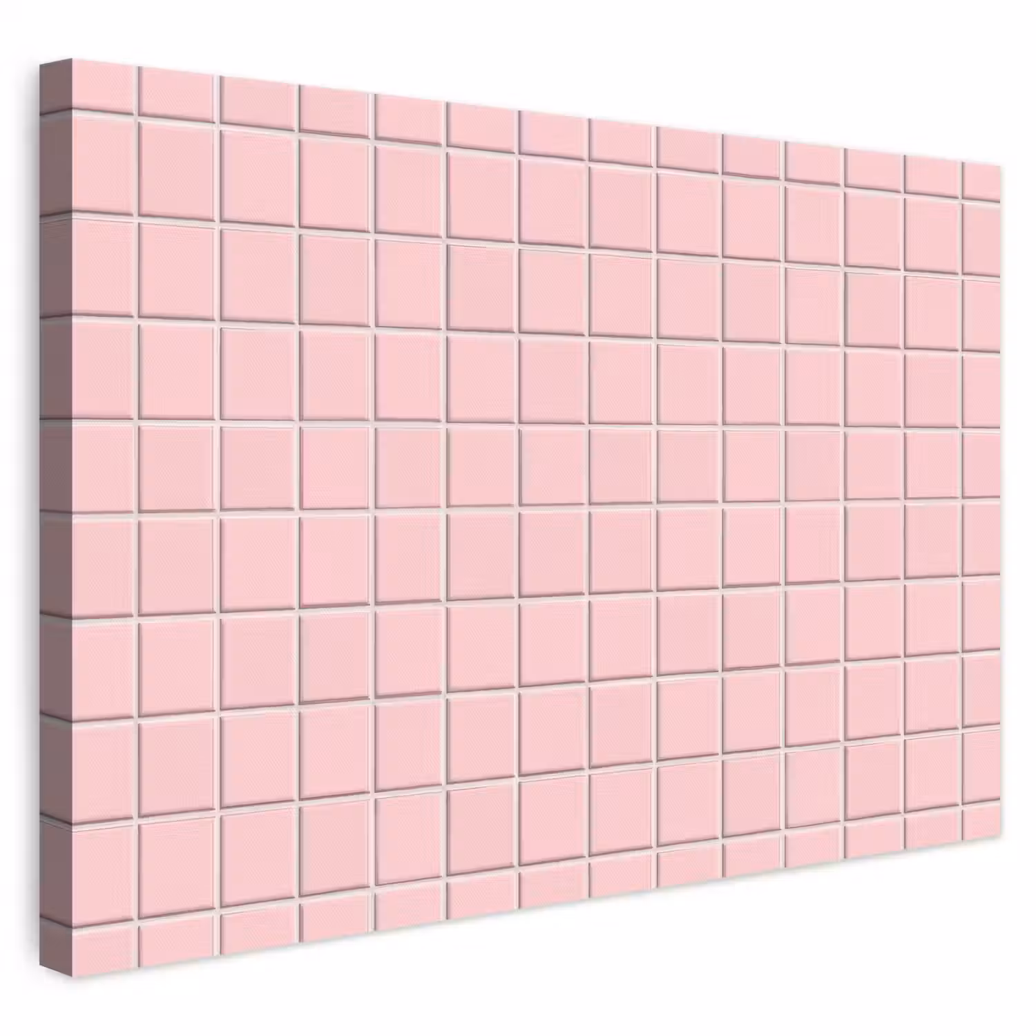 Patroon - Tegel - Pastelroze canvas 2cm klein 34 -3d