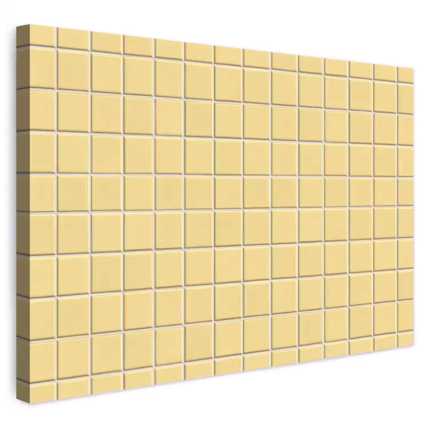 Patroon - Tegels - Geel canvas 2cm klein 34 -3d