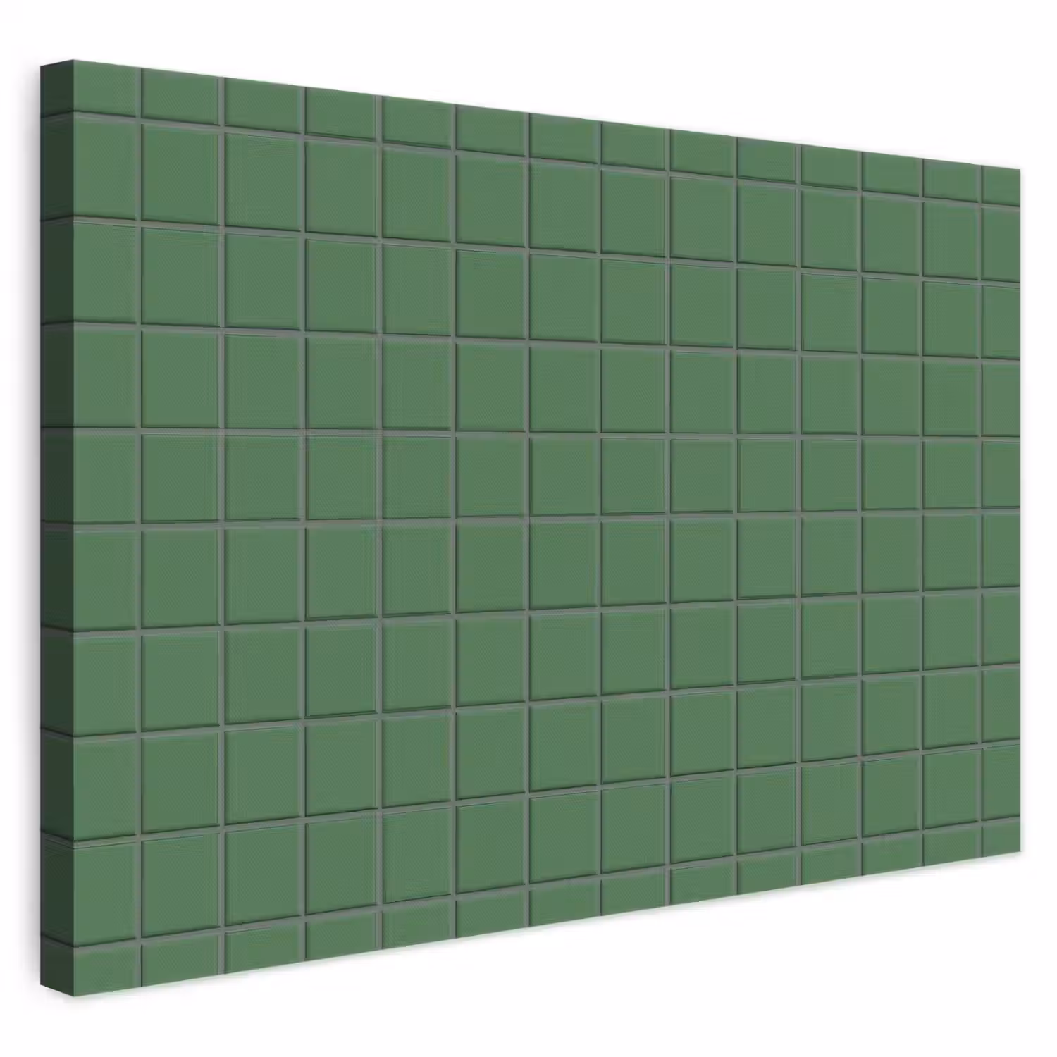 Patroon - Tegels - Groen canvas 2cm klein 34 -3d