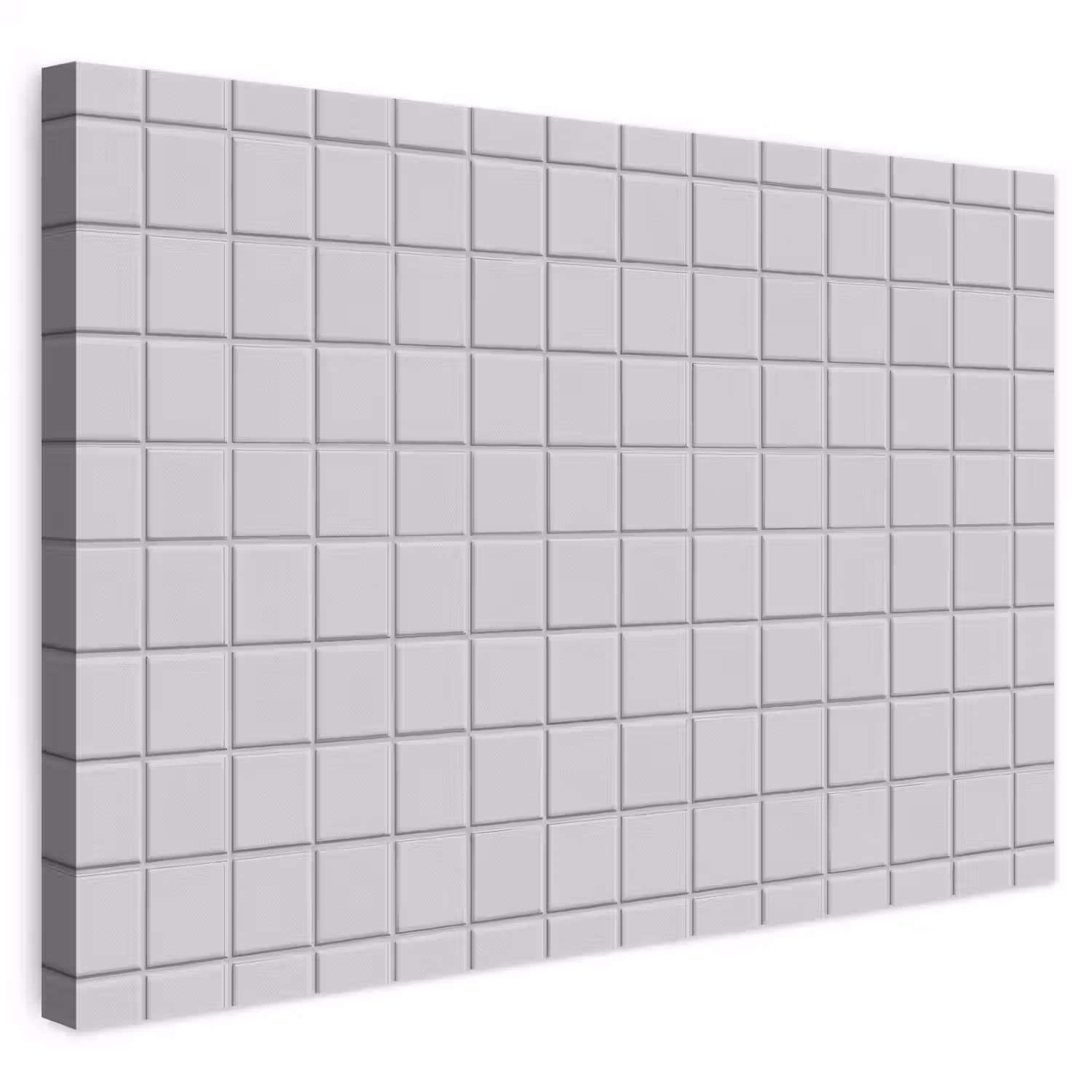 Patroon - Tegels - Licht - Grijs canvas 2cm klein 34 -3d