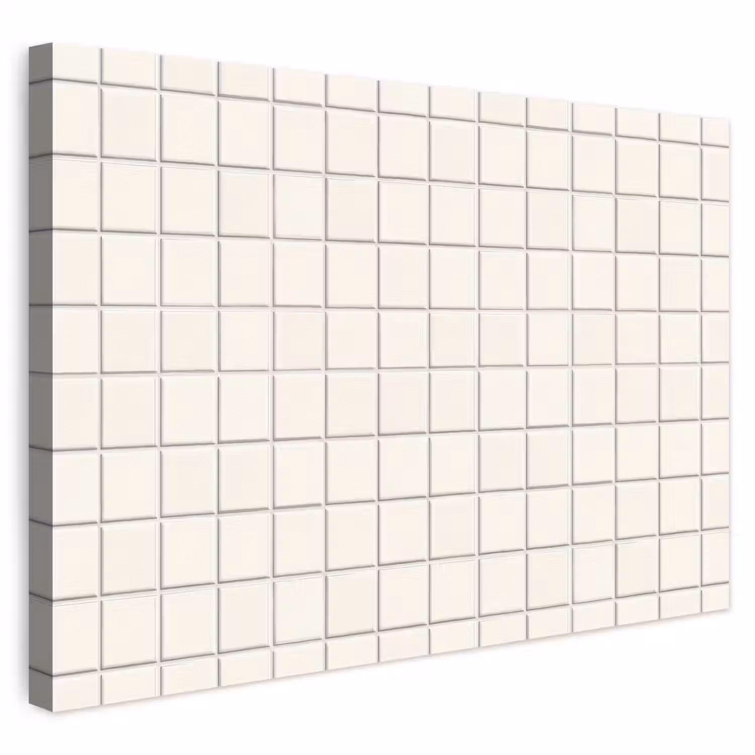 Patroon - Tegels - Wit canvas 2cm klein 34 -3d
