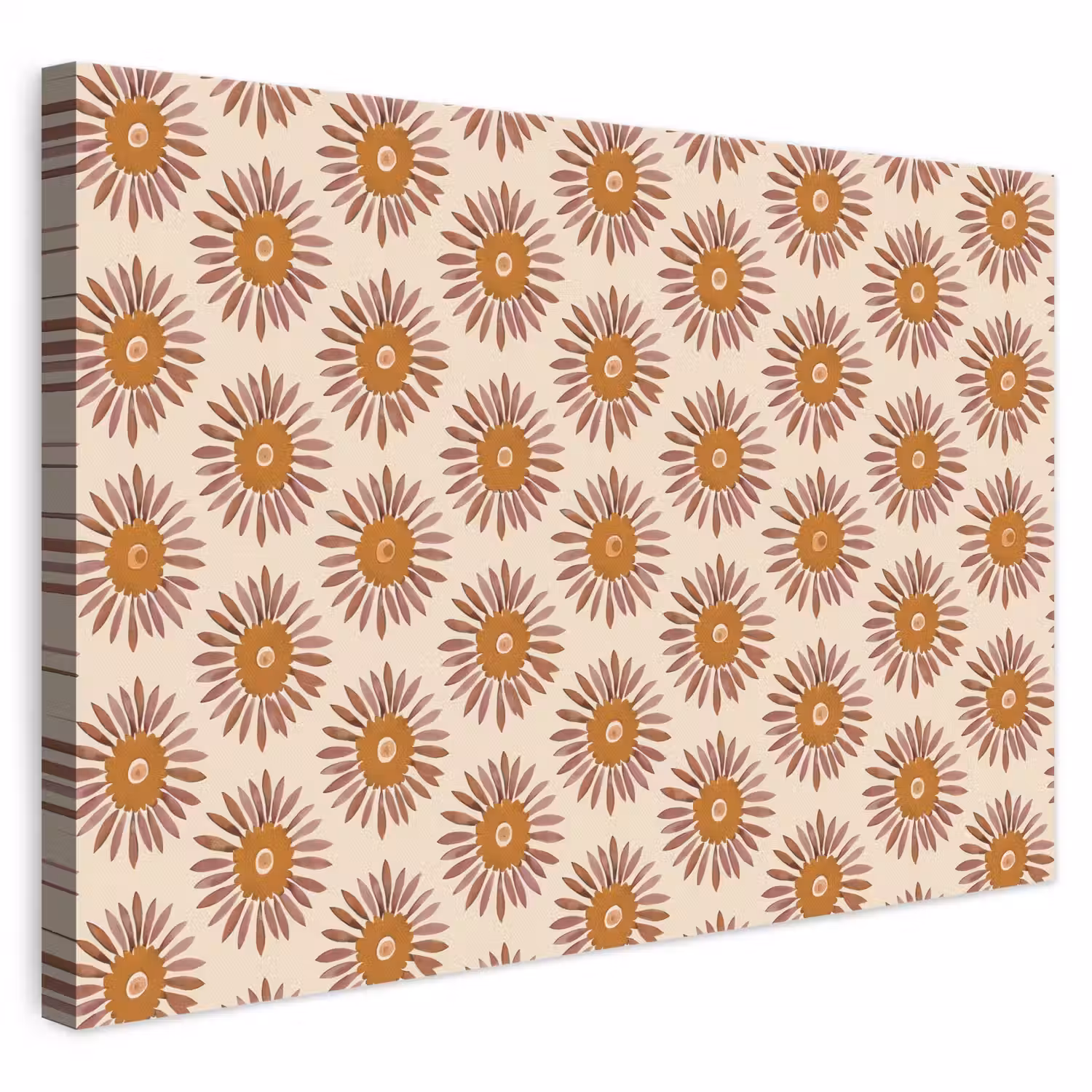 Patroon - Retro - Bruin canvas 2cm klein 34 -3d