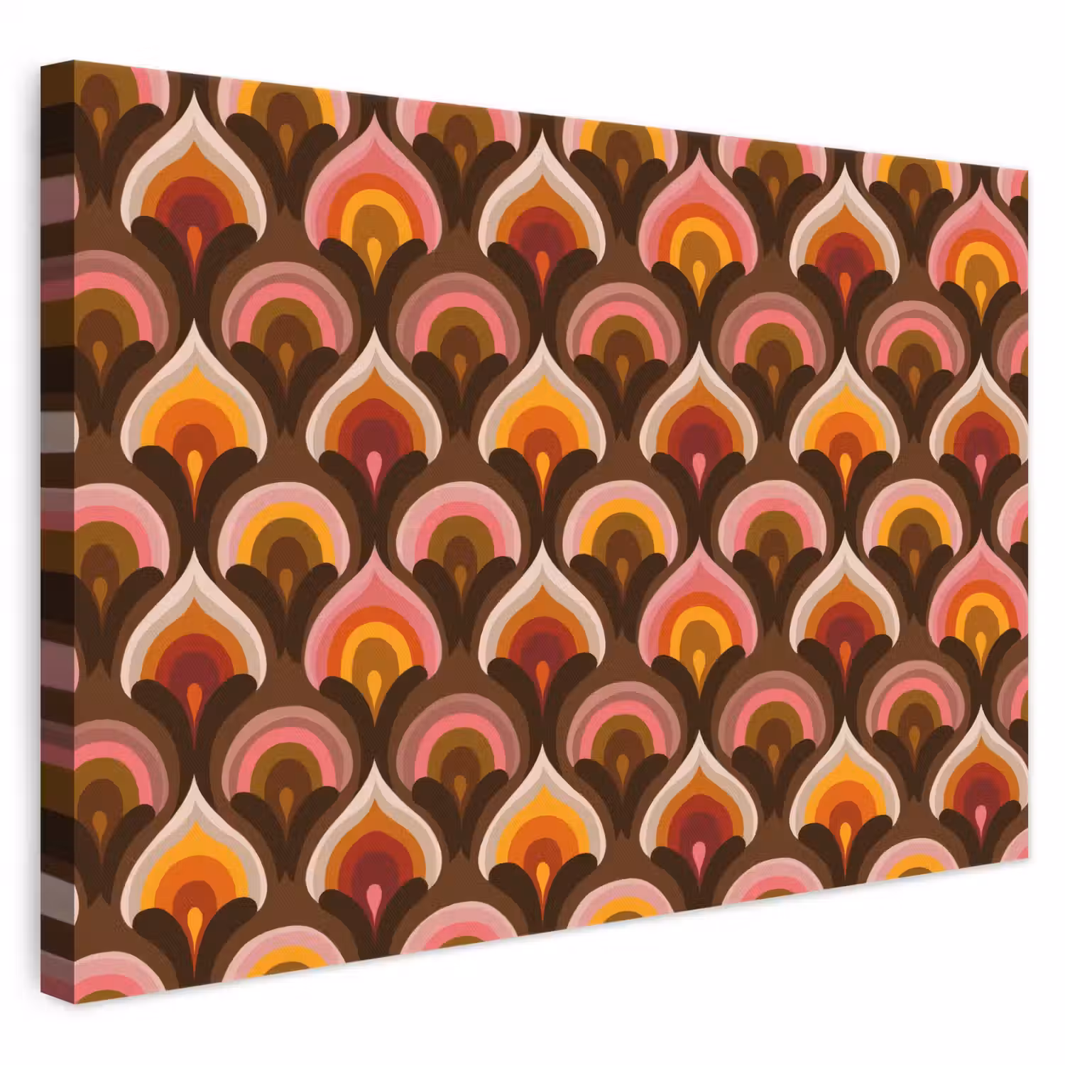 Patroon - Retro - Kleurrijk canvas 2cm klein 34 -3d