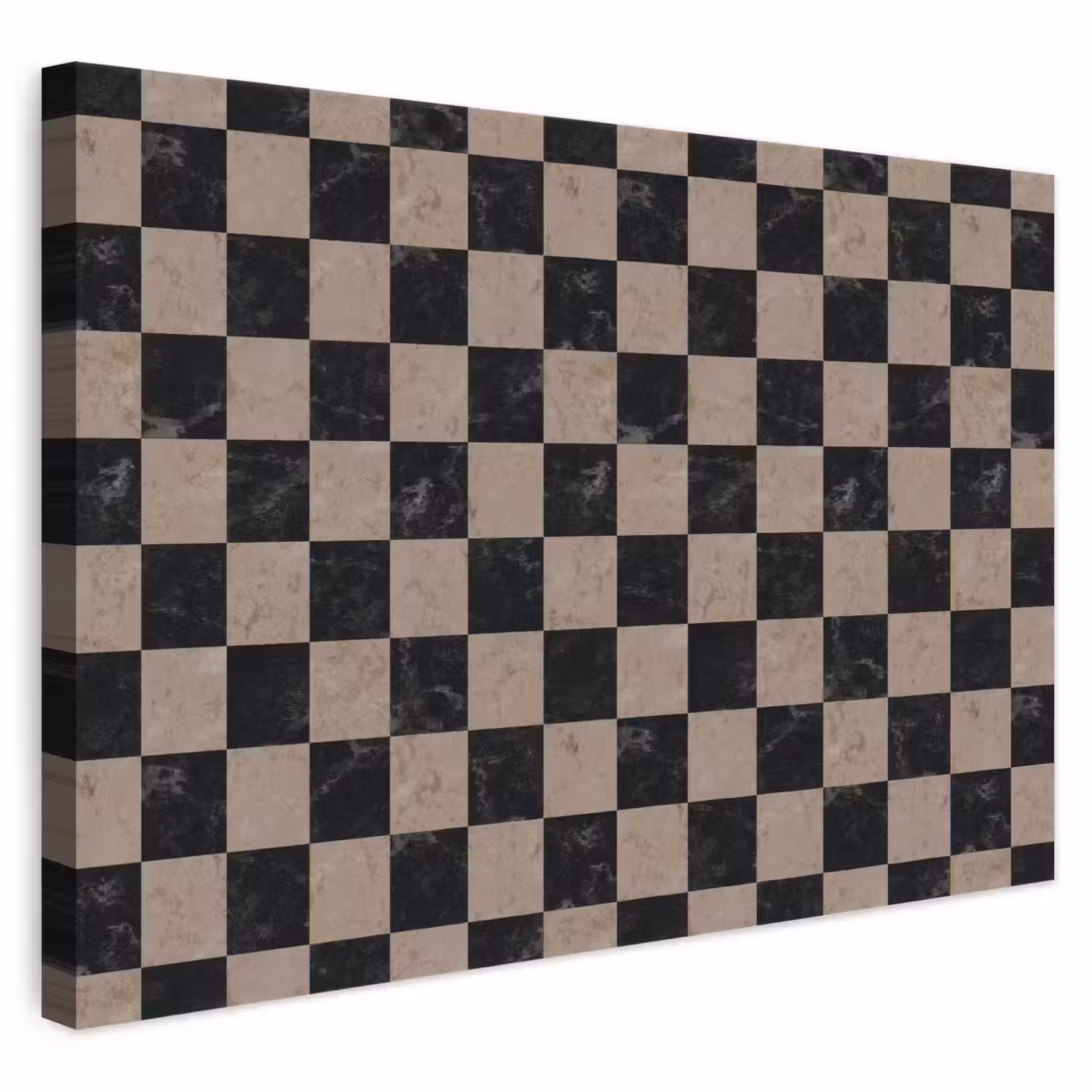 Patroon - Dambord - Marmer canvas 2cm klein 34 -3d