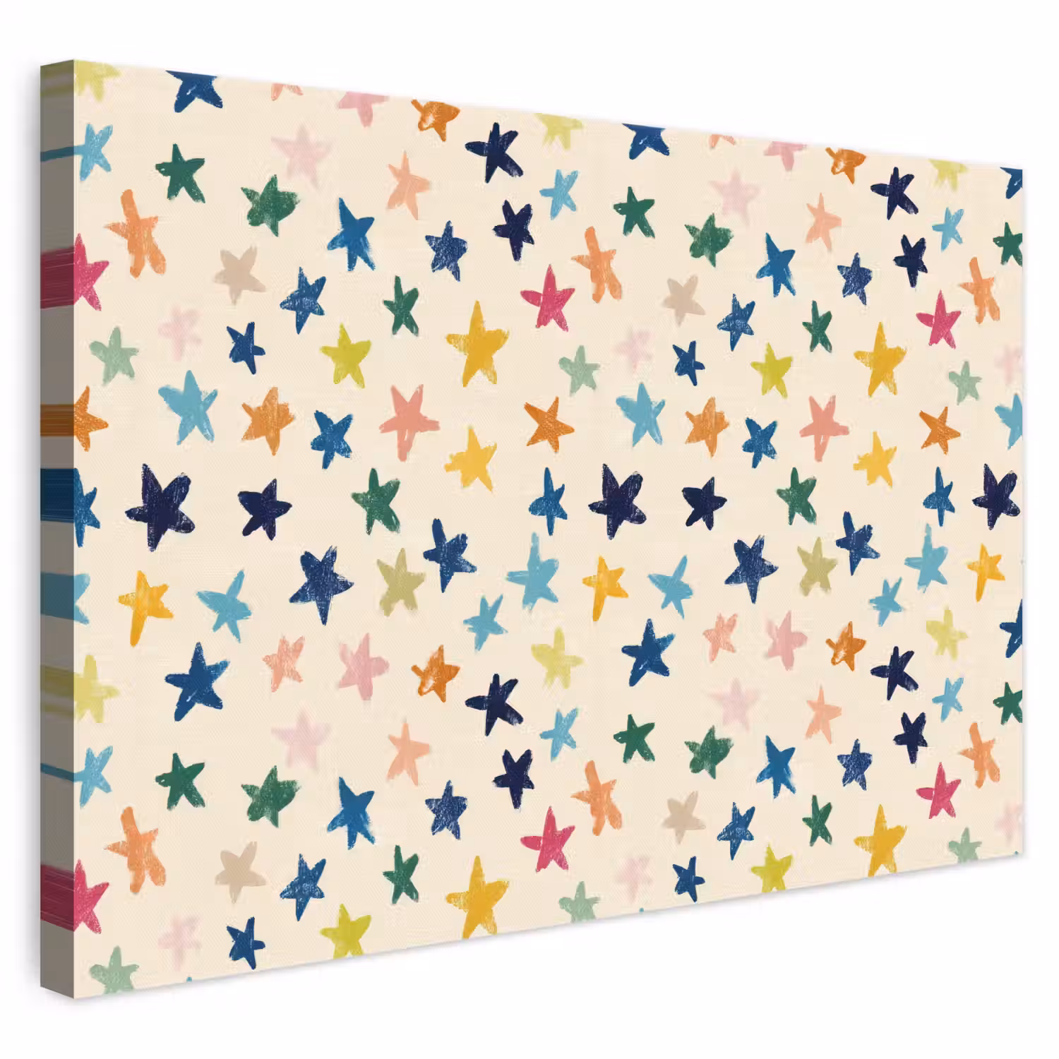 Patroon - Sterren - Kleurrijk canvas 2cm klein 34 -3d