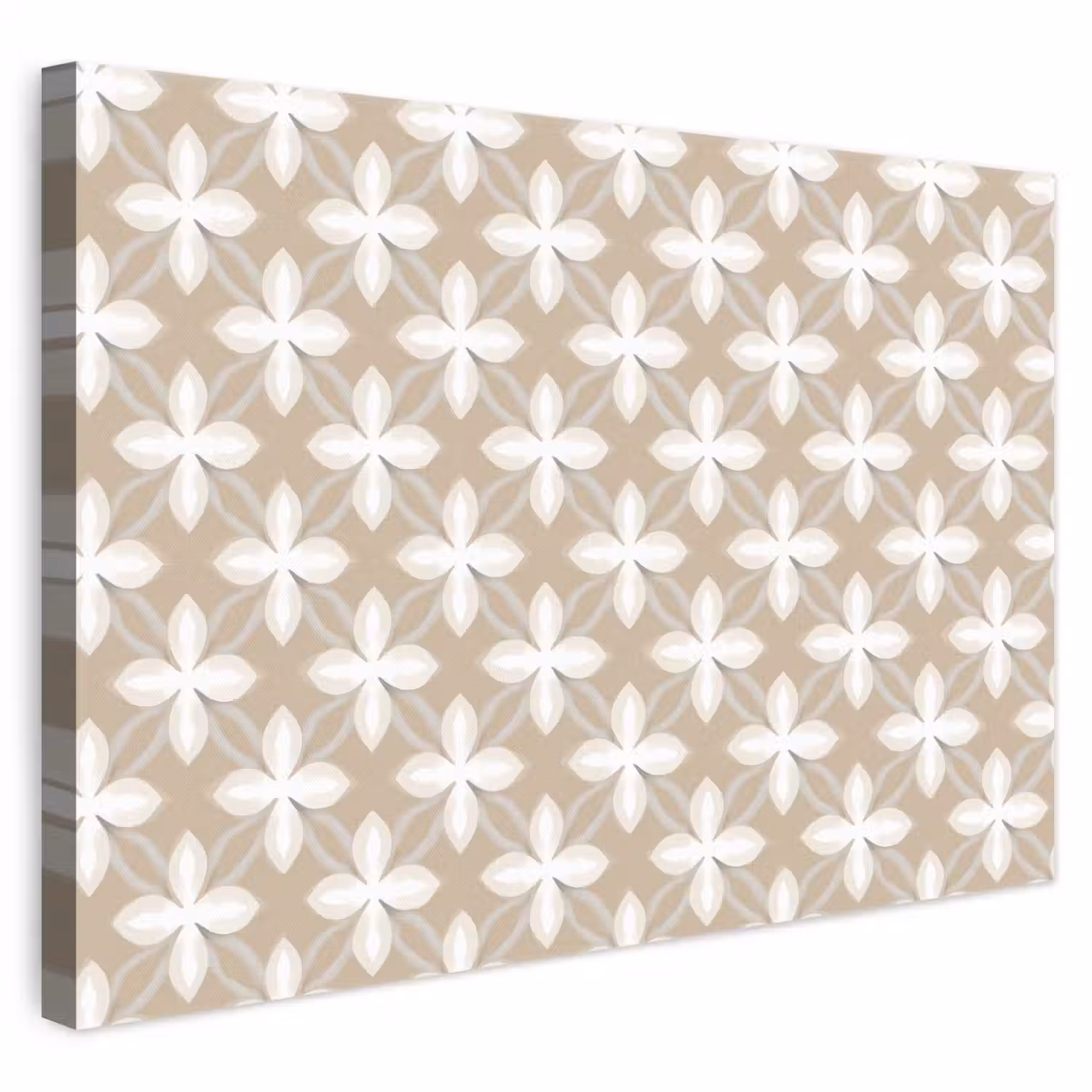 Patroon - Symmetrisch - Beige canvas 2cm klein 34 -3d