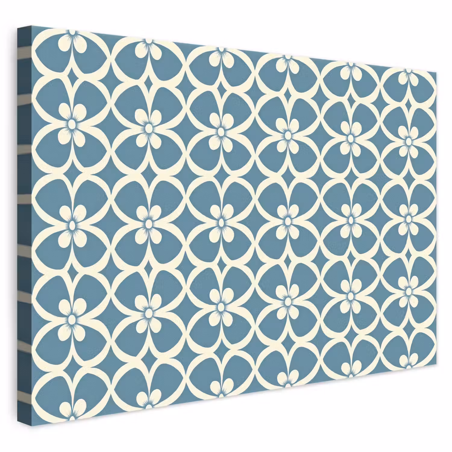 Patroon - Symmetrisch - Blauw canvas 2cm klein 34 -3d