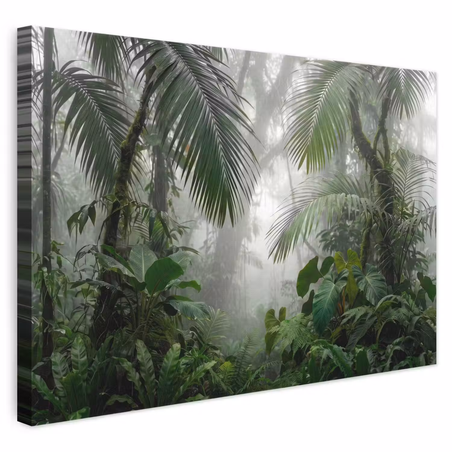 Natuur - Jungle - Mist - Tropisch - Groen canvas 2cm klein -3d