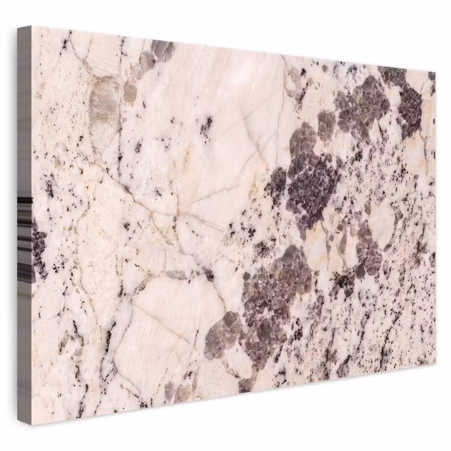 Natuursteen - Patroon - Abstract - Beige - Grijs canvas 2cm klein -3d