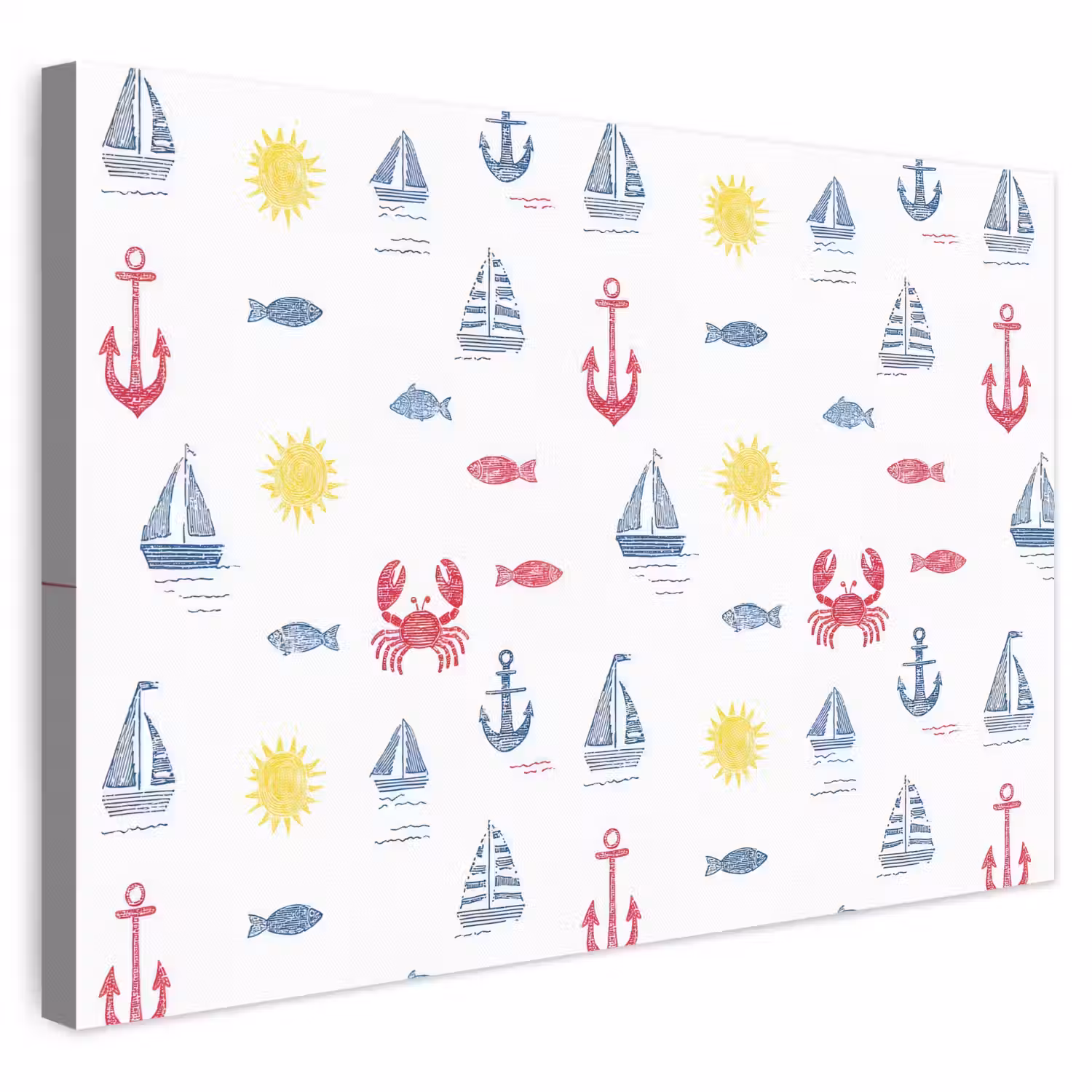 Nautisch - Illustraties - Kleurrijk canvas 2cm klein 34 -3d
