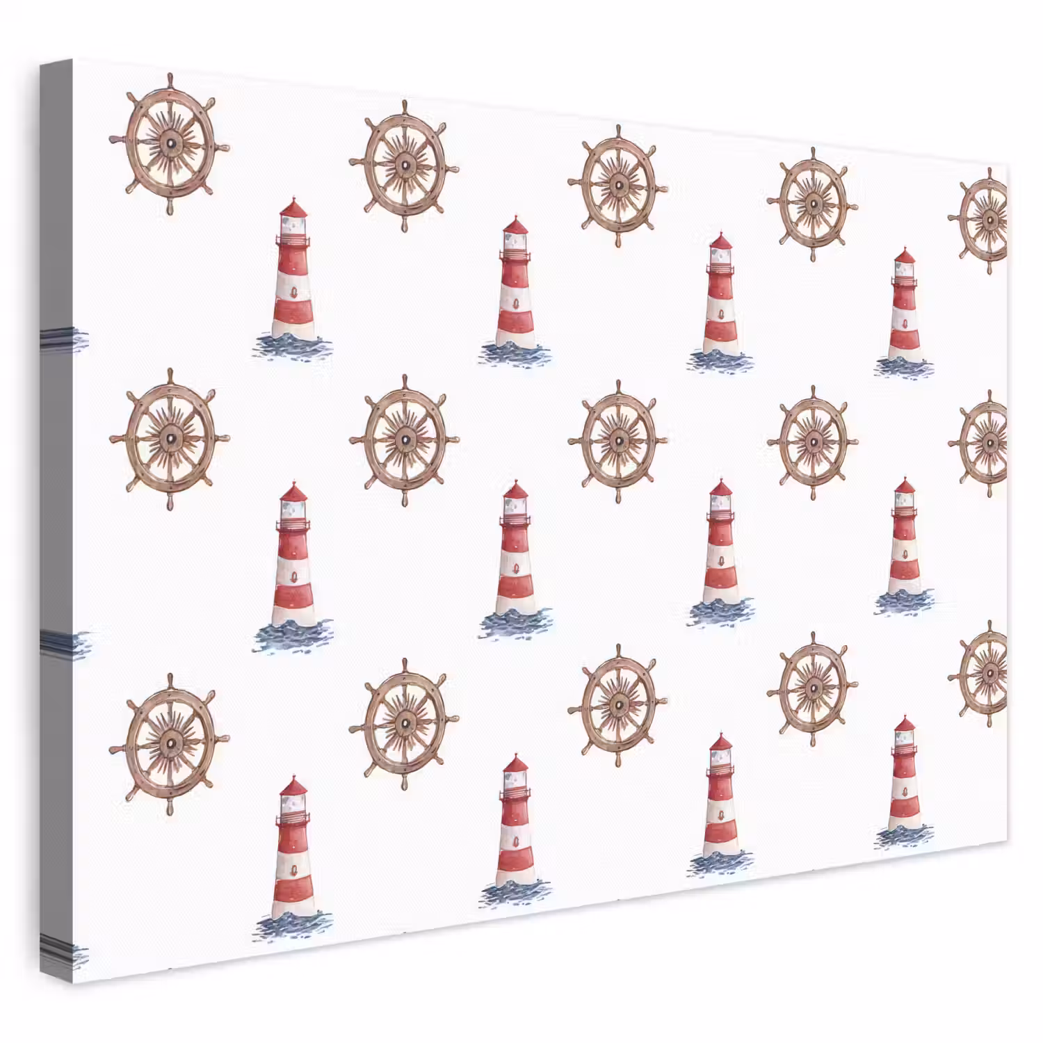 Nautisch - Klassiek - Rood canvas 2cm klein 34 -3d