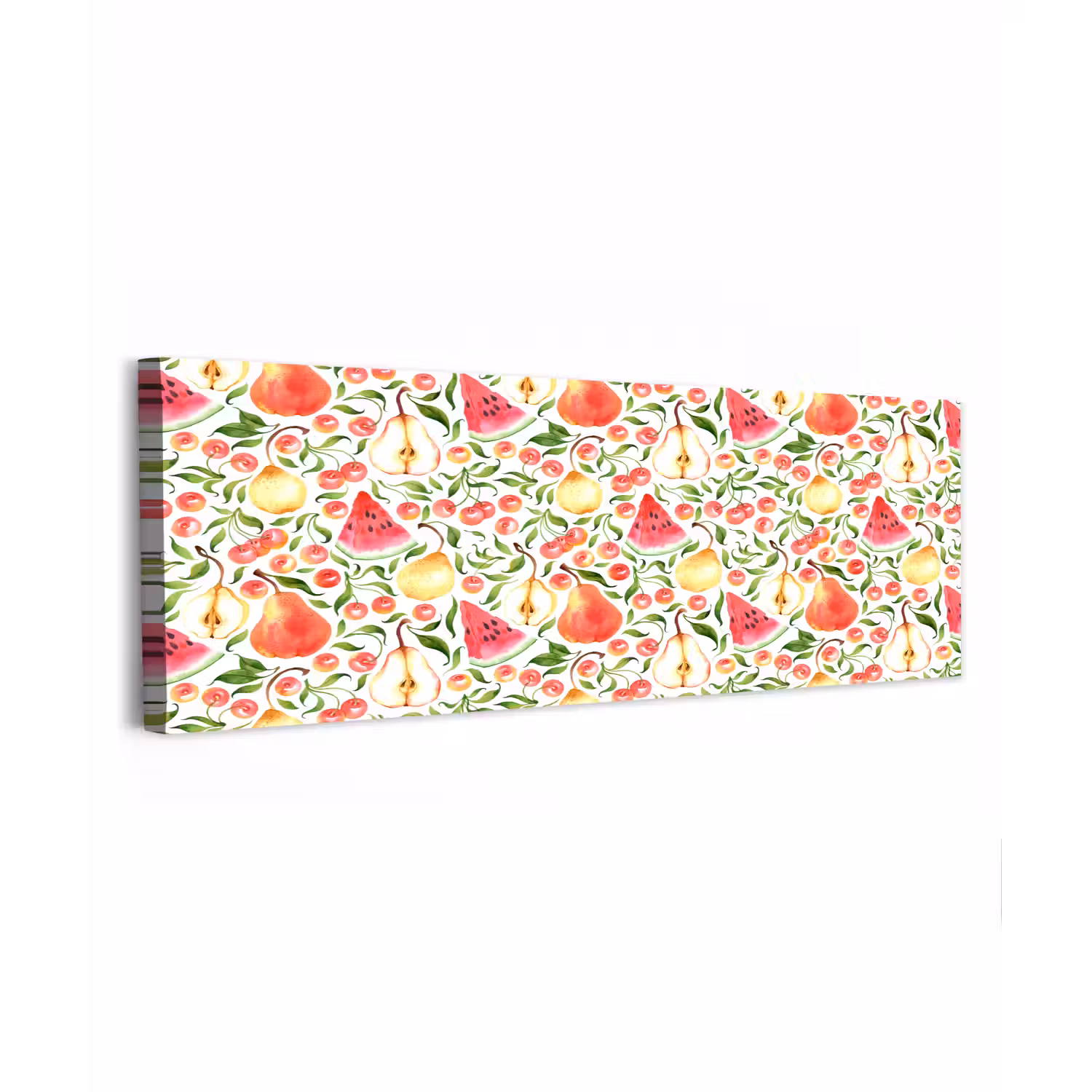 Fruit - Watermeloen - Kersen - Peer canvas 2cm klein 828 -z3d