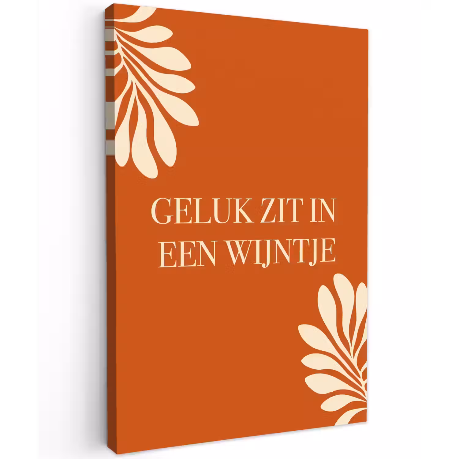 Oranje - Wijntje - Quote canvas 2cm klein -z3d