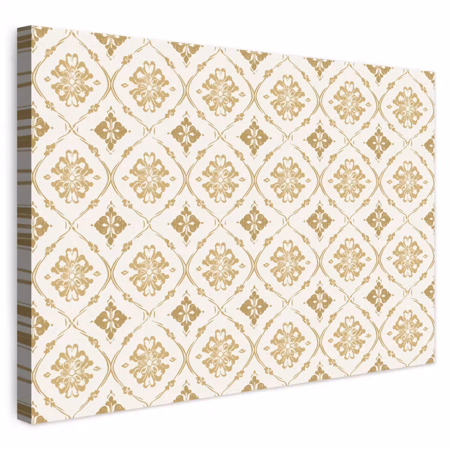 Ornament - Klassiek - Goud canvas 2cm klein 34 -3d