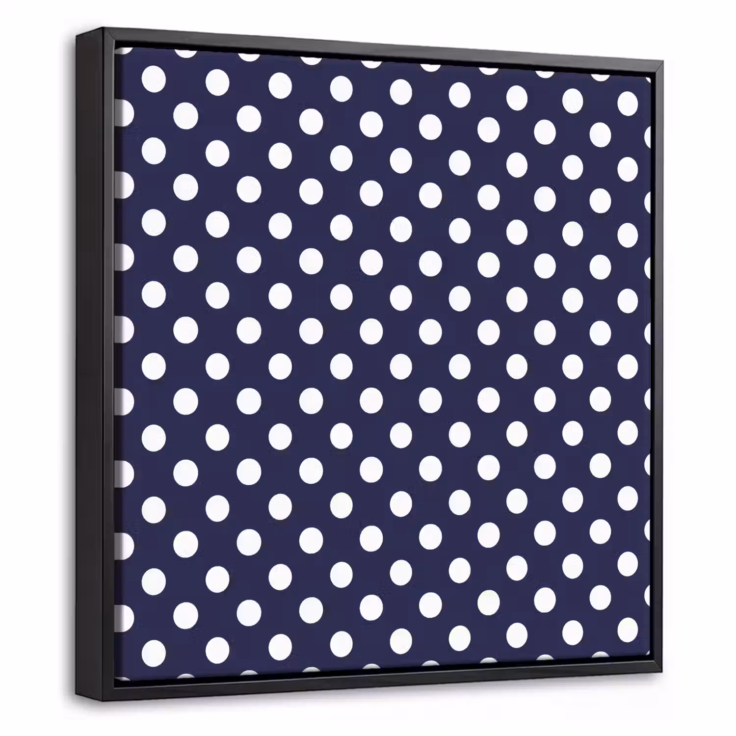 Oceaan - Stippen - Blauw - Wit Canvas met baklijst klein 1124 -threedimensional_3d_global