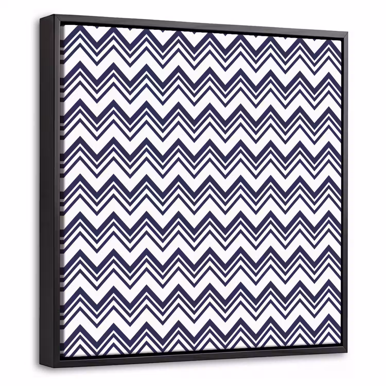 Oceaan - Golven - Blauw - Wit Canvas met baklijst klein 1124 -threedimensional_3d_global
